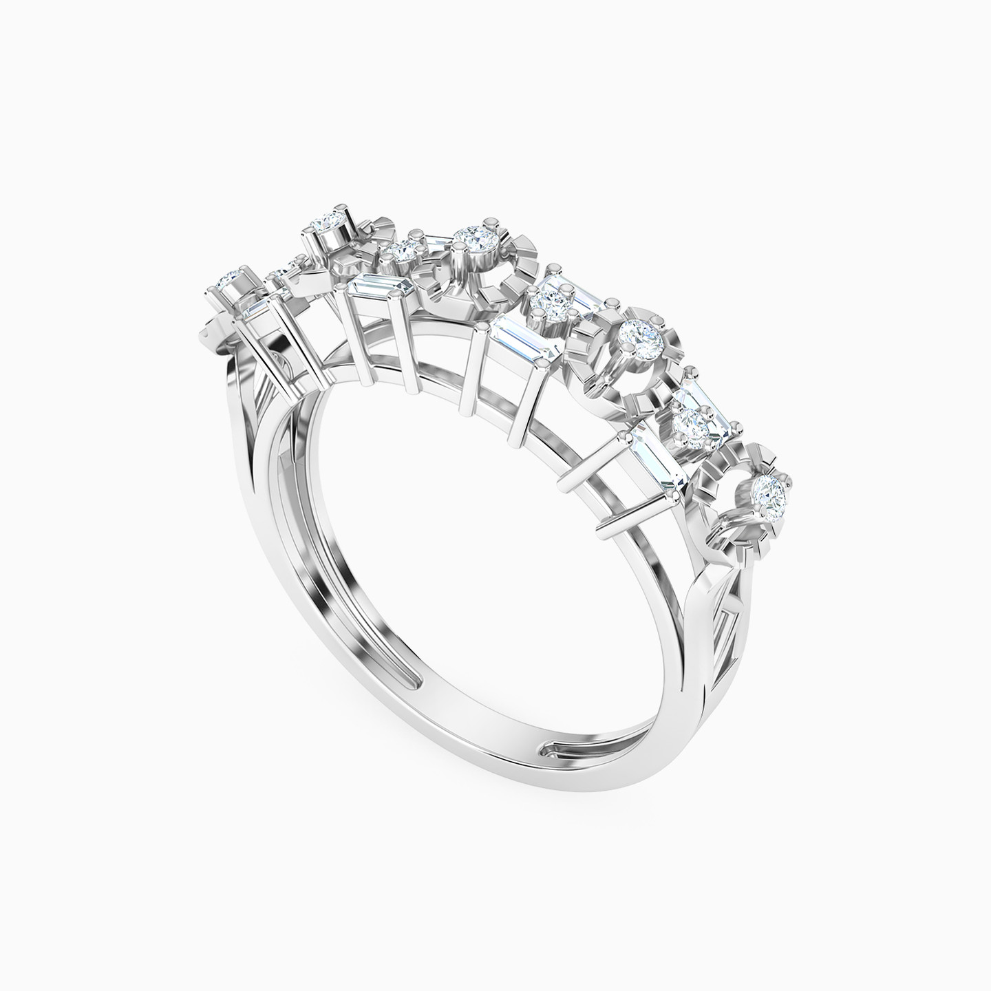 Circle Diamond Ring in 18K Gold - 2 Circle Diamond Ring in 18K Gold - 2