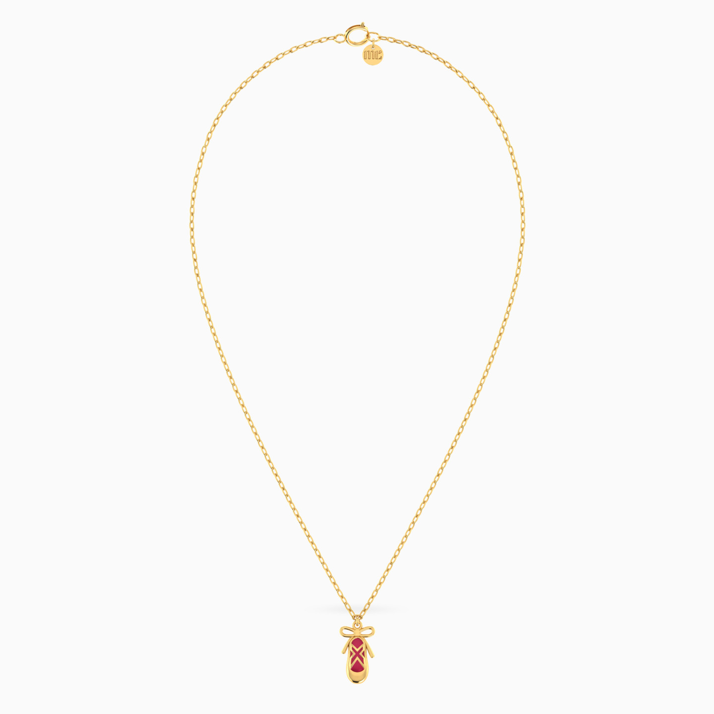 سلسلة ذهب حذاء باليه عيار 14 قيراط مطلية بالمينا للأطفال - 3 سلسلة ذهب حذاء باليه عيار 14 قيراط مطلية بالمينا للأطفال - 3