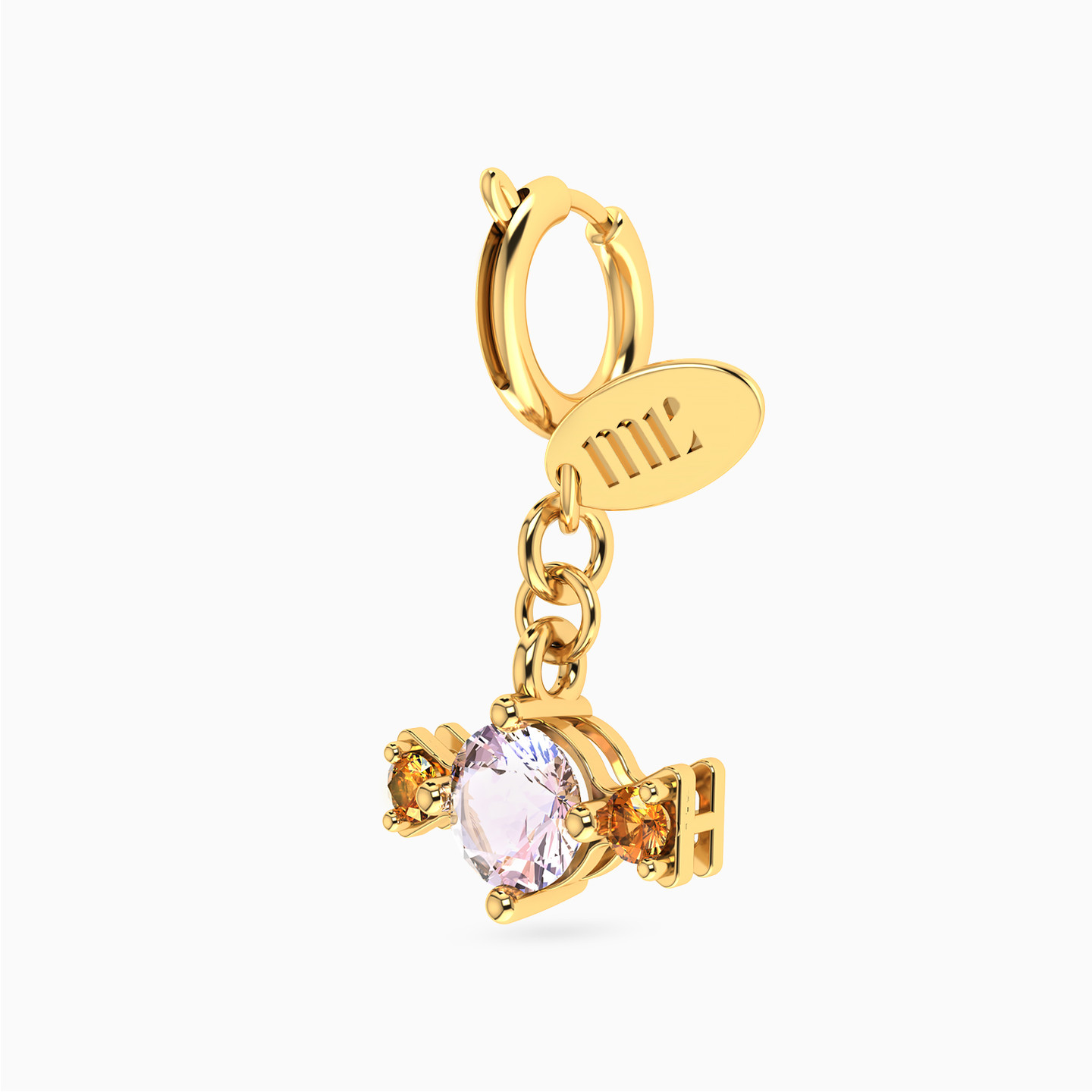 Kids Candy Rose Stone Charm in 14K Gold - 3 Kids Candy Rose Stone Charm in 14K Gold - 3