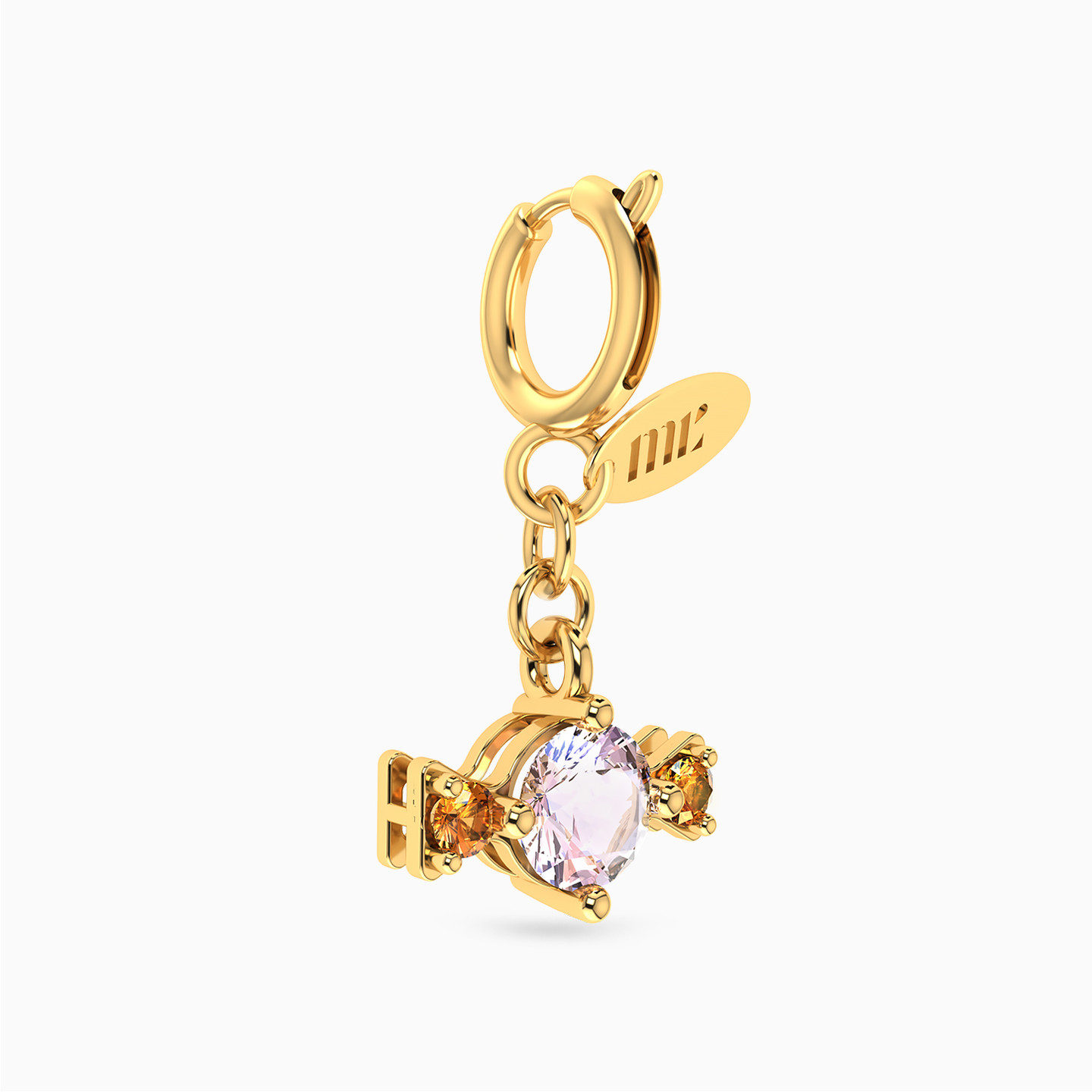 Kids Candy Rose Stone Charm in 14K Gold - 4 Kids Candy Rose Stone Charm in 14K Gold - 4