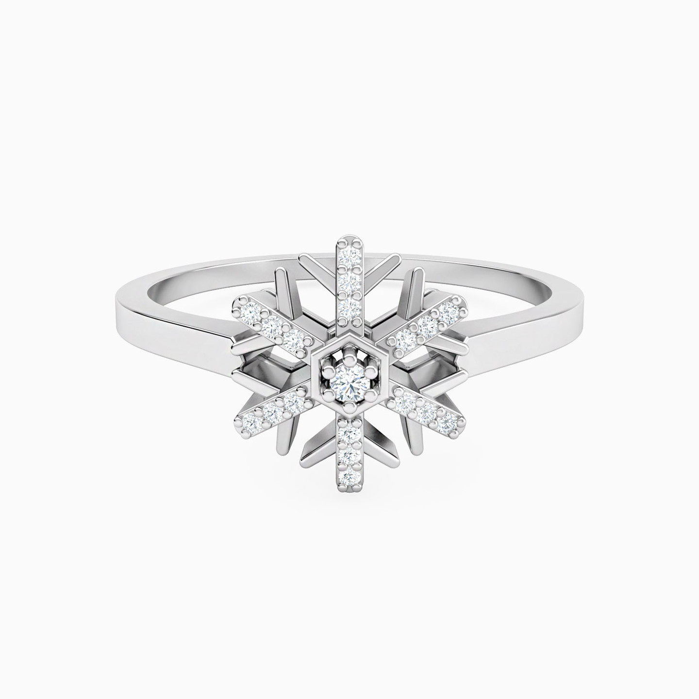 خاتم ذهب ندفة الثلج عيار 18 قيراط مزين بالألماس خاتم ذهب ندفة الثلج عيار 18 قيراط مزين بالألماس