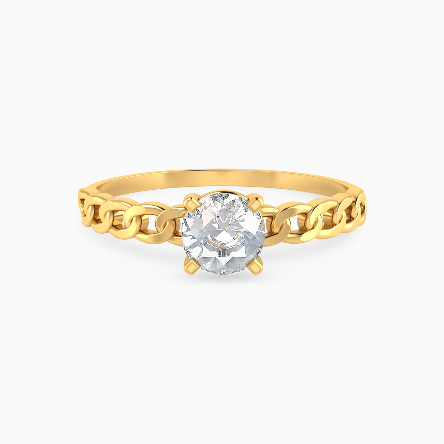 Clear Stone Ring in 14K Gold Clear Stone Ring in 14K Gold