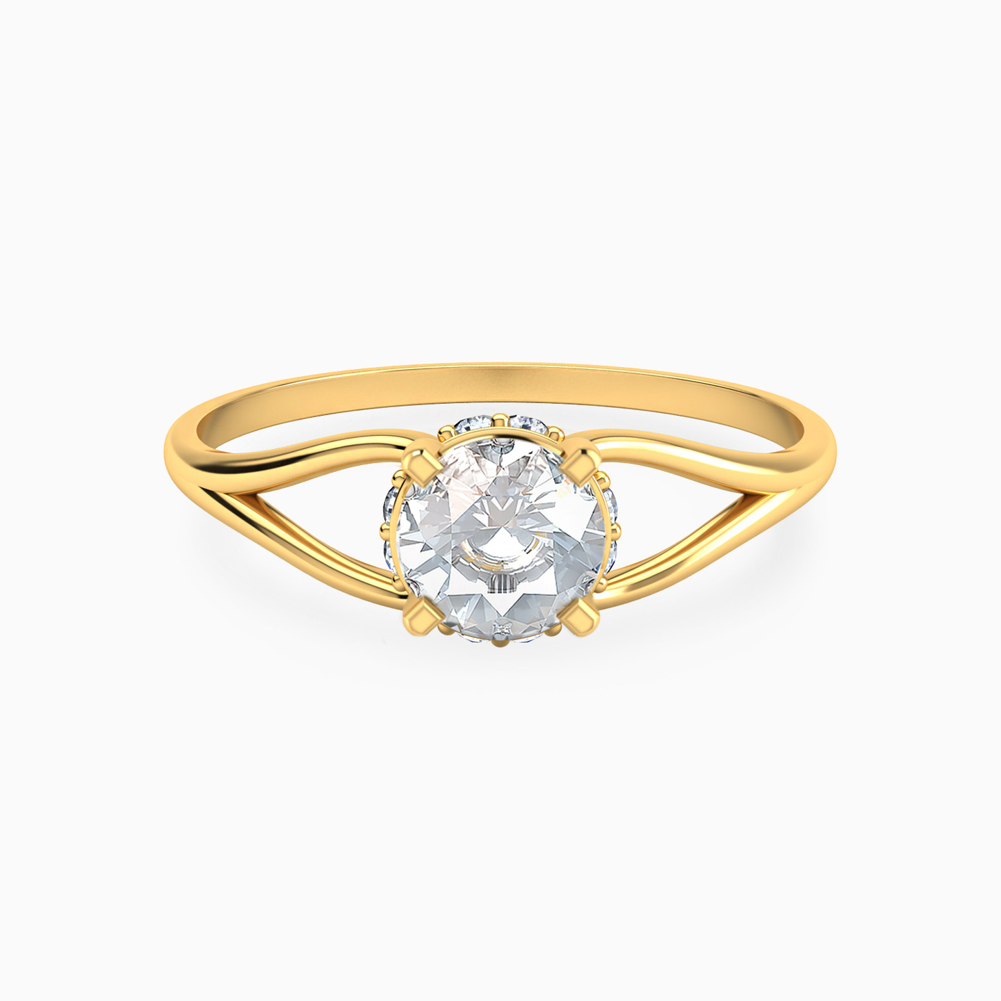 Clear Stone Ring in 14K Gold Clear Stone Ring in 14K Gold