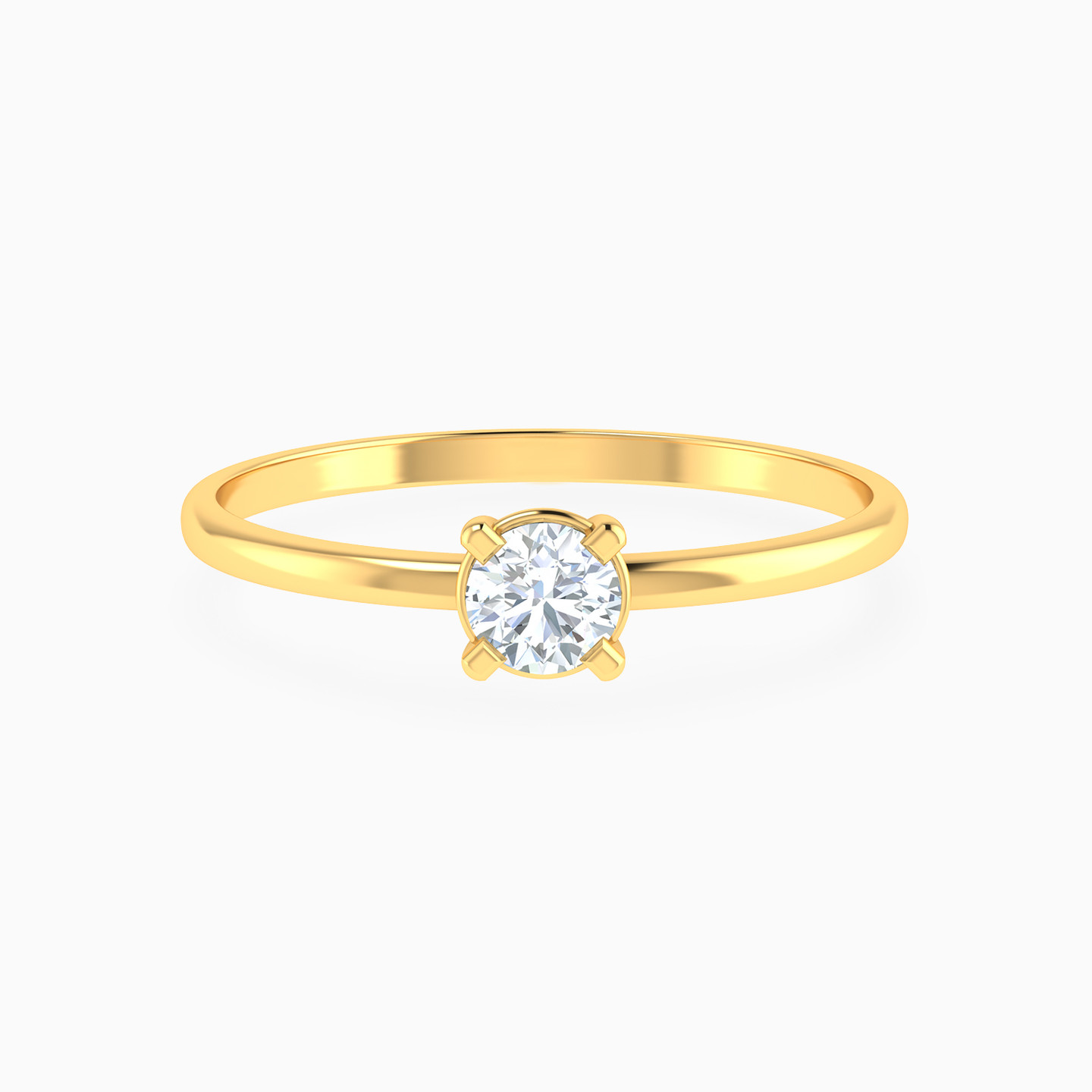 Clear Stone Ring in 14K Gold Clear Stone Ring in 14K Gold