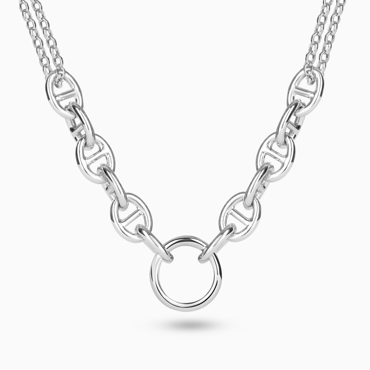 Circle Chain Necklace in Silver Circle Chain Necklace in Silver