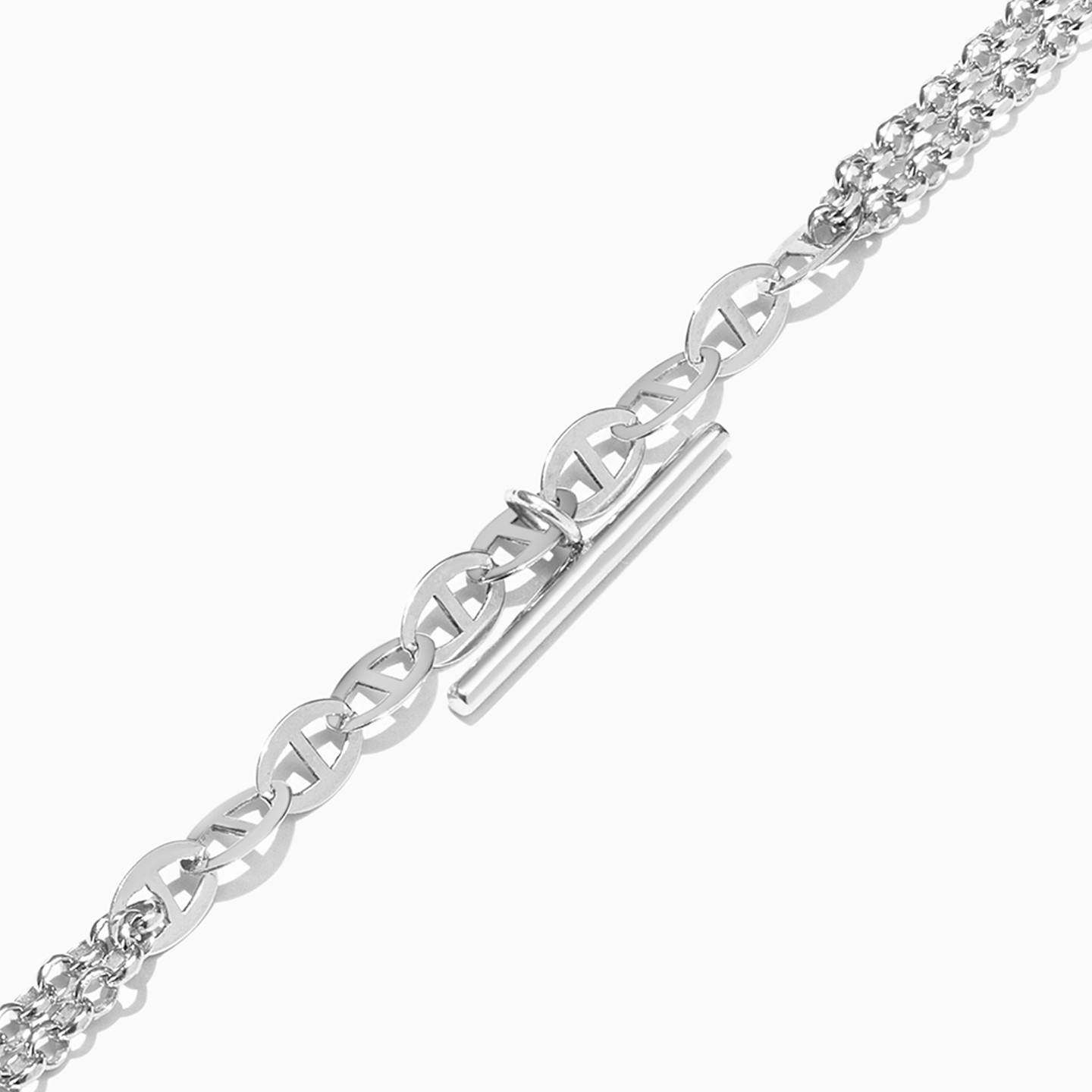 Beaded Chain Bracelet In Silver - 2 Beaded Chain Bracelet In Silver - 2