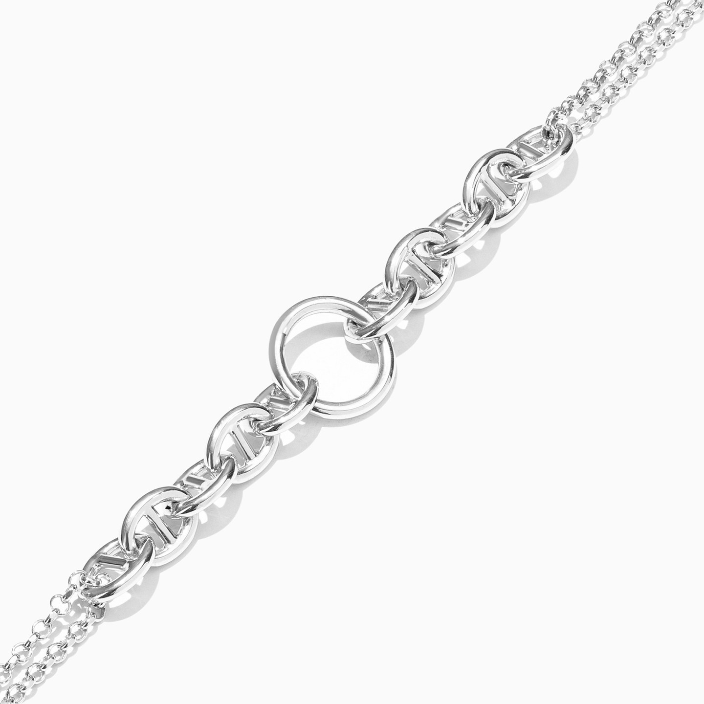 Circle Chain Bracelet In Silver - 3 Circle Chain Bracelet In Silver - 3