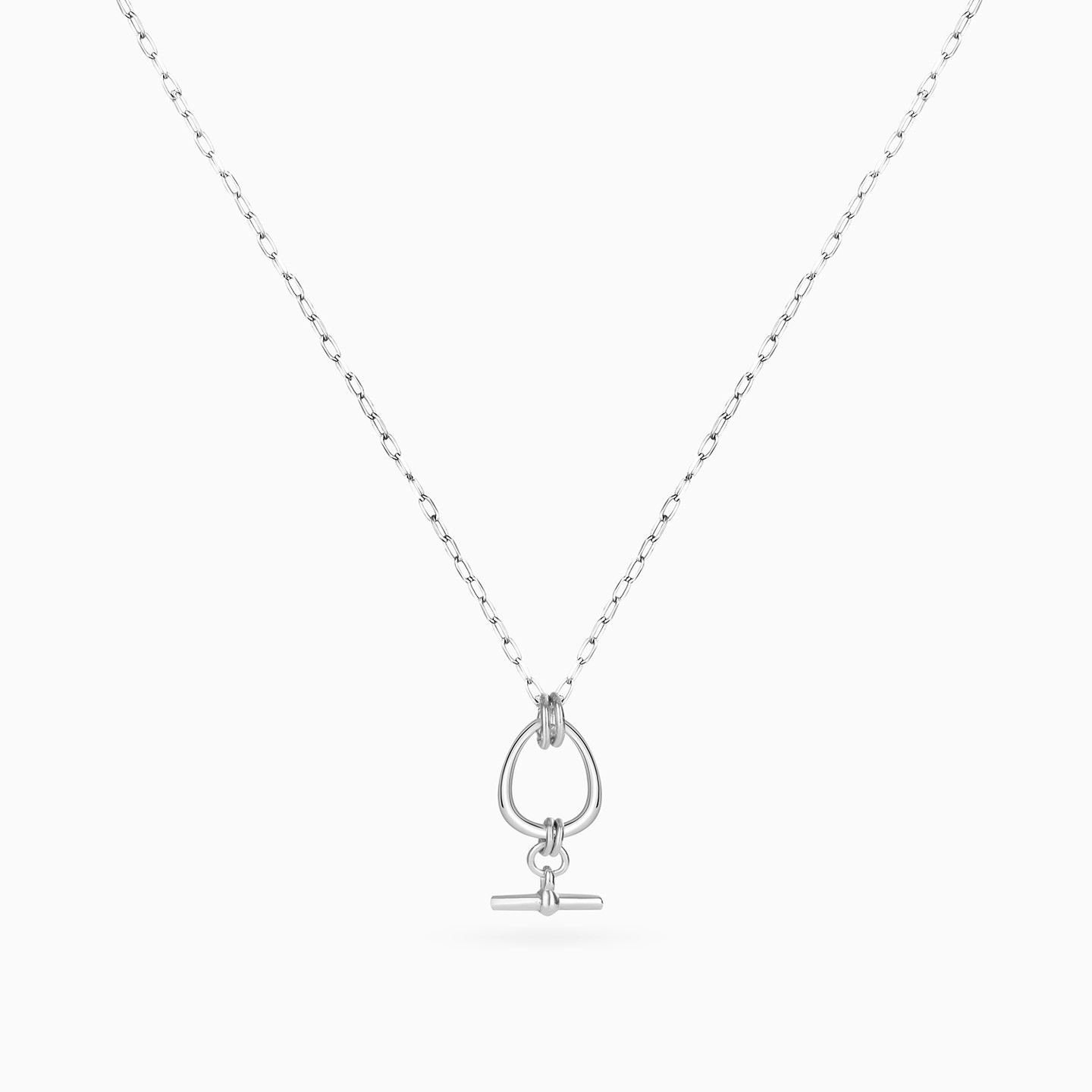 Beads Necklace In Silver - 3 Beads Necklace In Silver - 3