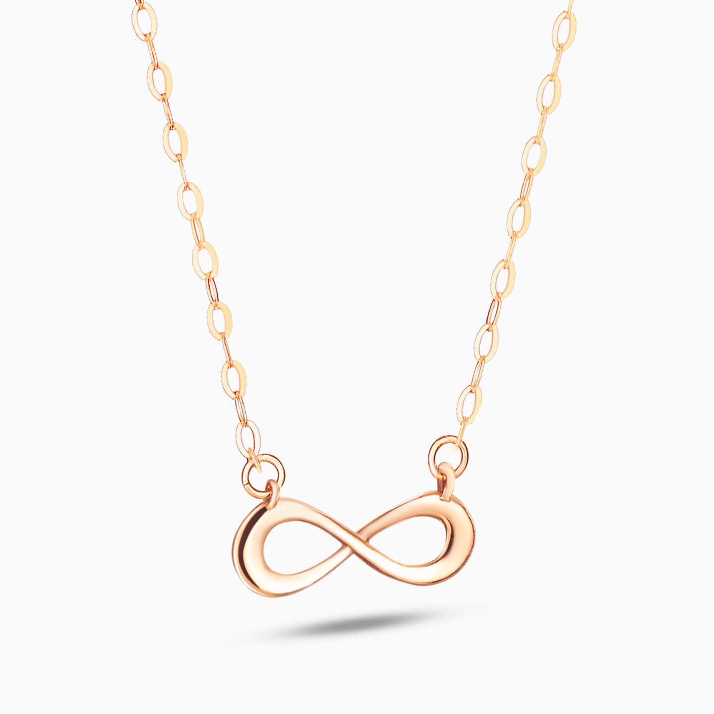 Infinity Shaped Pendant Necklace in 18K Gold - 2 Infinity Shaped Pendant Necklace in 18K Gold - 2