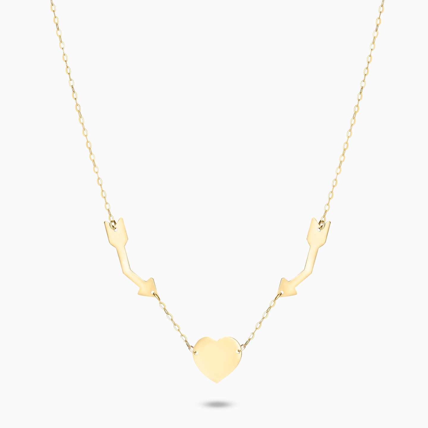 Heart & Arrows Pendant with Chain in 18K Gold - 3 Heart & Arrows Pendant with Chain in 18K Gold - 3