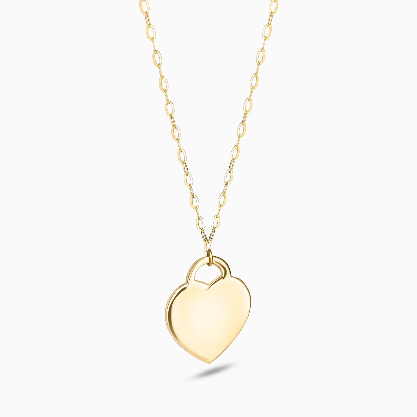 Heart Shaped Pendant with Chain in 18K Gold - 2 Heart Shaped Pendant with Chain in 18K Gold - 2