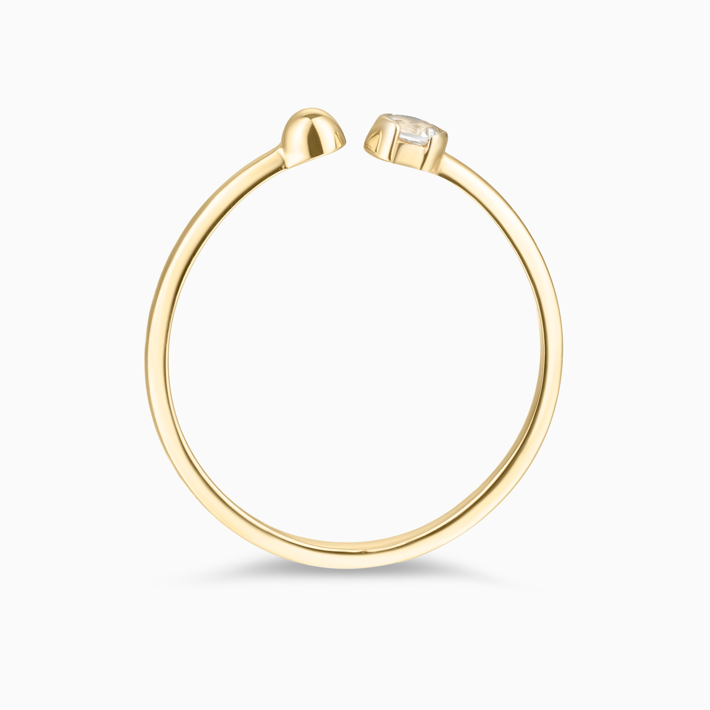 Clear Stones Two-Headed Ring in 18K Gold - 4 Clear Stones Two-Headed Ring in 18K Gold - 4