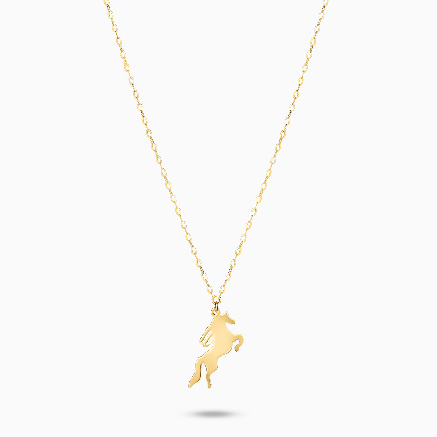 Horse Necklace in 14K Gold - 4 Horse Necklace in 14K Gold - 4