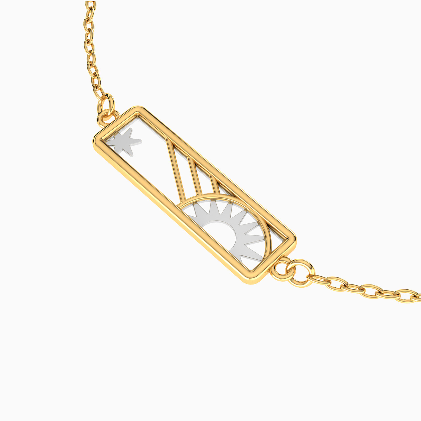 Sun Chain Bracelet in 14K Gold - 4 Sun Chain Bracelet in 14K Gold - 4