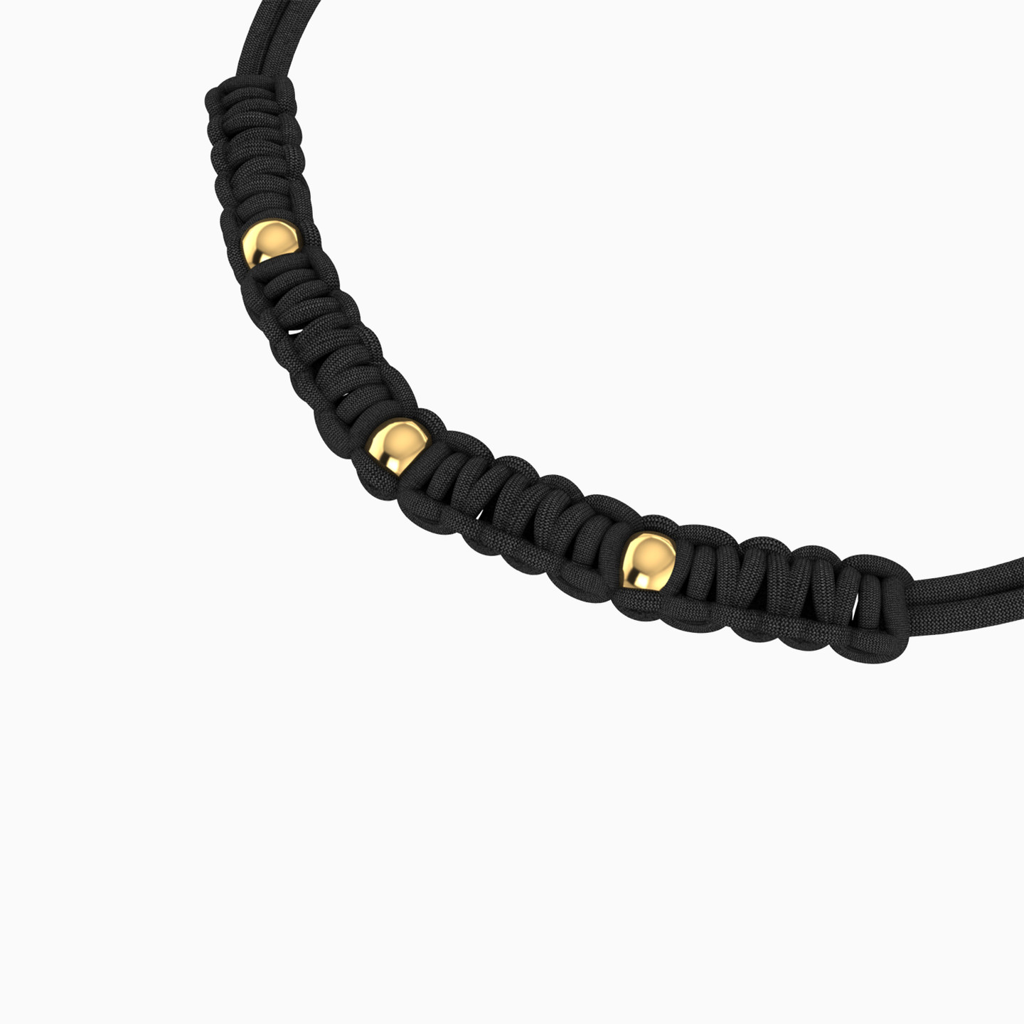 Kids Beads Cord Bracelet In 14K Gold - 4 Kids Beads Cord Bracelet In 14K Gold - 4