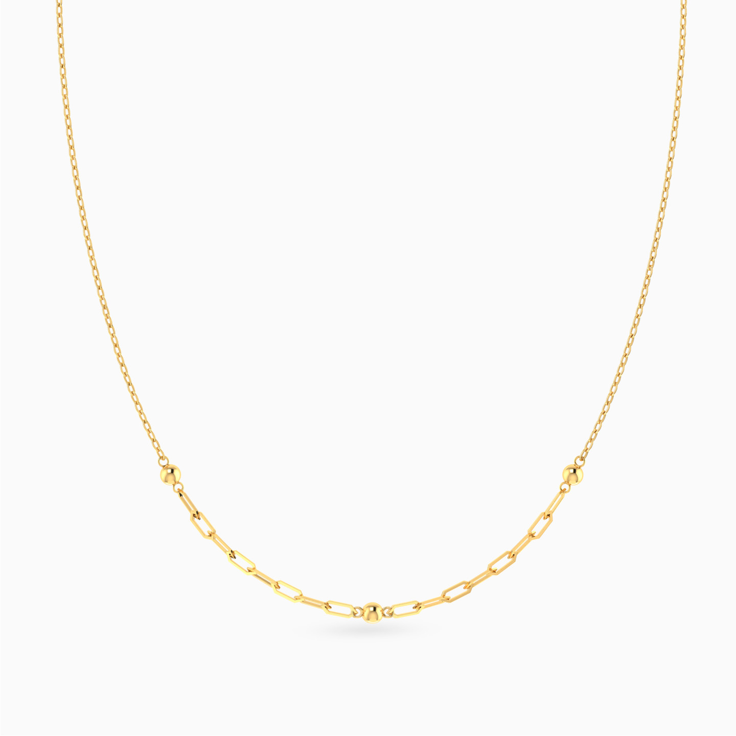 Chain Necklace In 18K Gold - 3 Chain Necklace In 18K Gold - 3