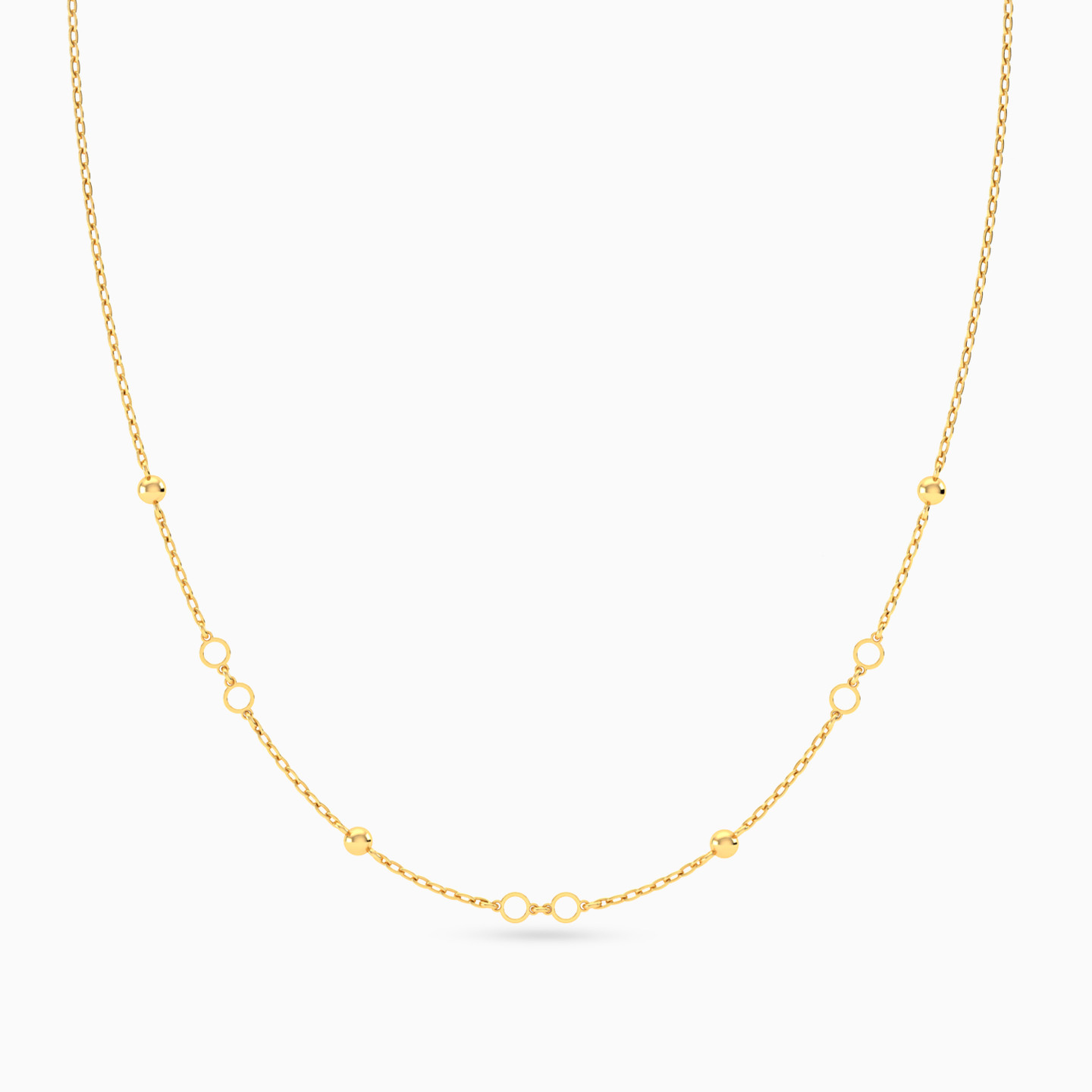 Chain Necklace In 18K Gold - 3 Chain Necklace In 18K Gold - 3