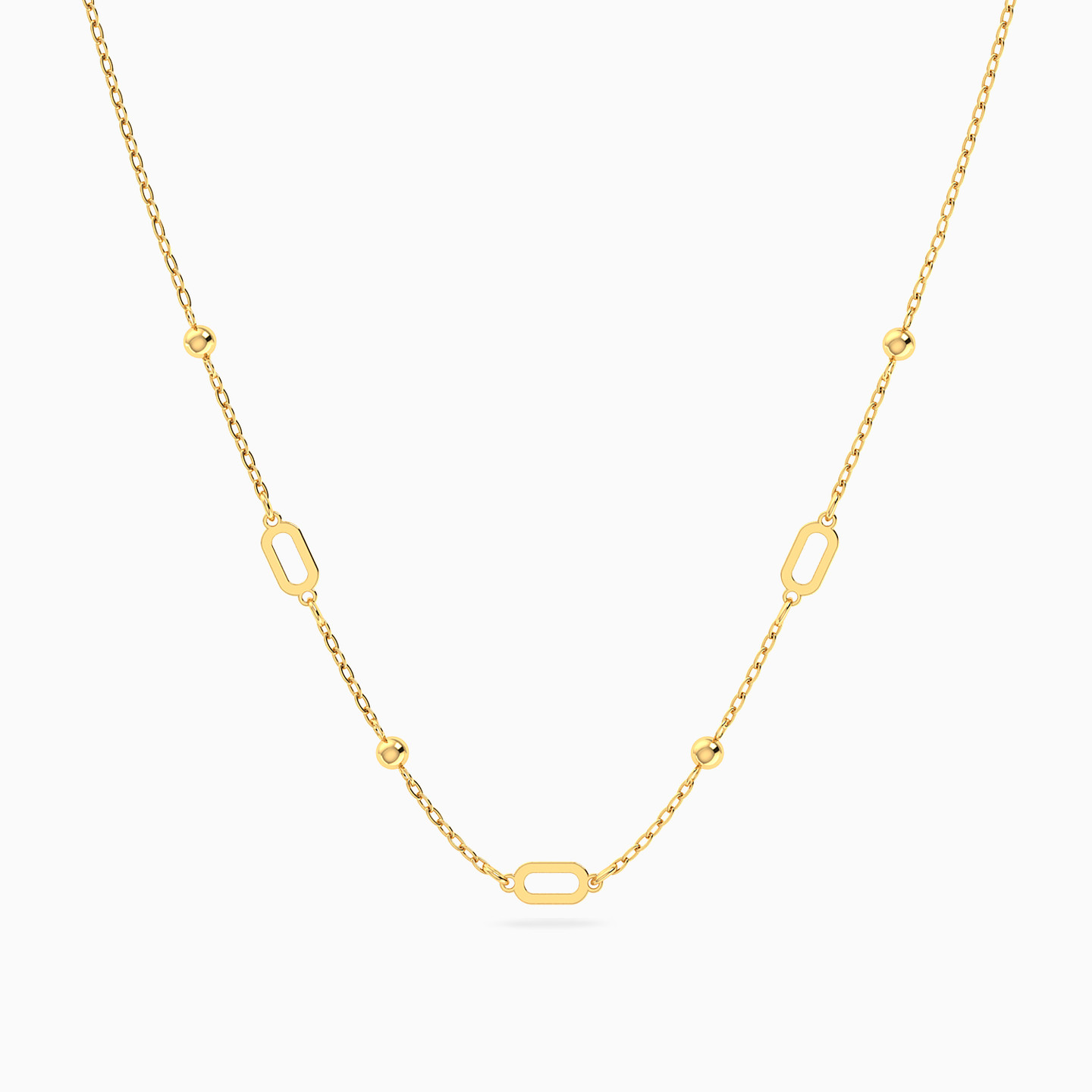 Chain Necklace In 18K Gold - 3 Chain Necklace In 18K Gold - 3