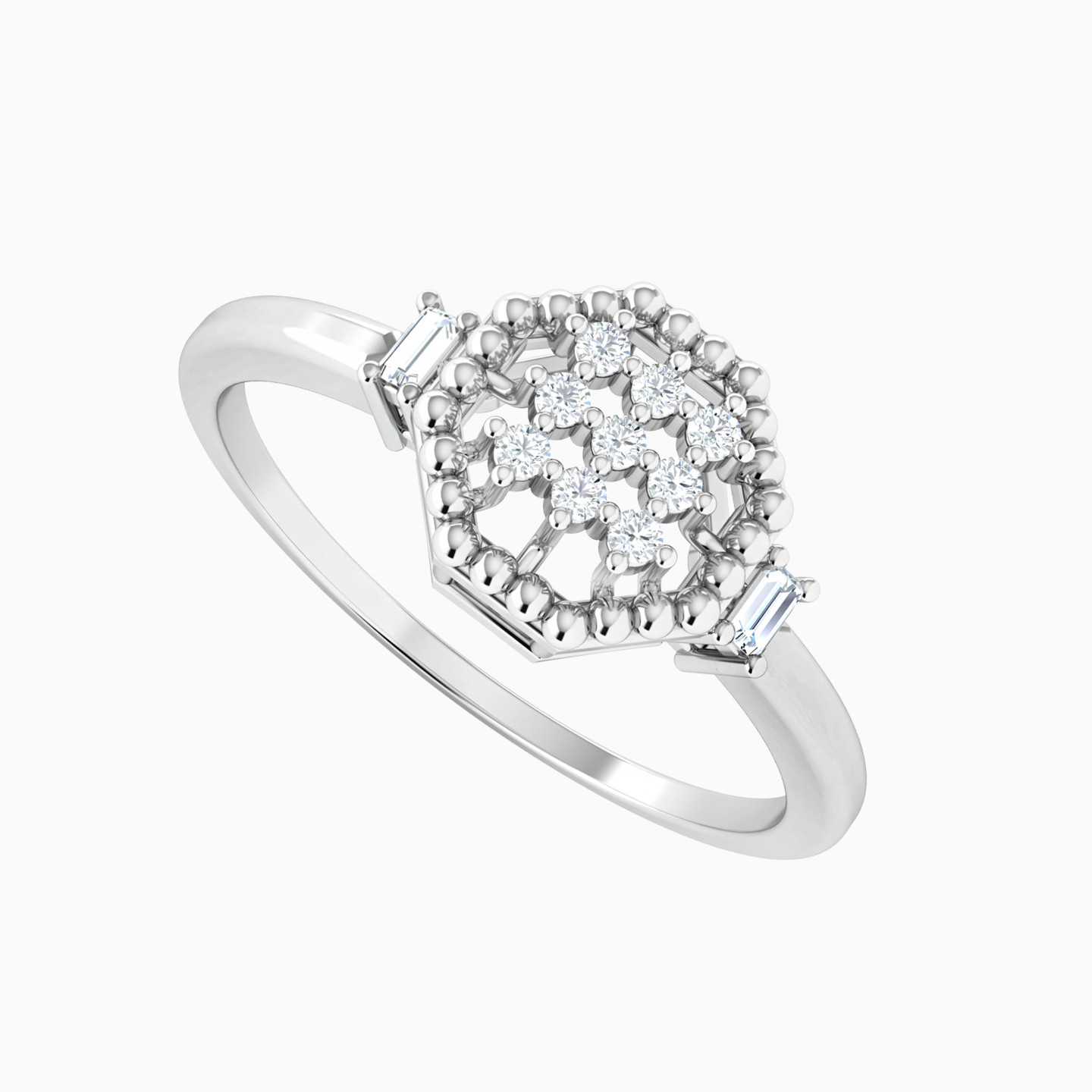 18K Gold Diamond Statement Ring - 2