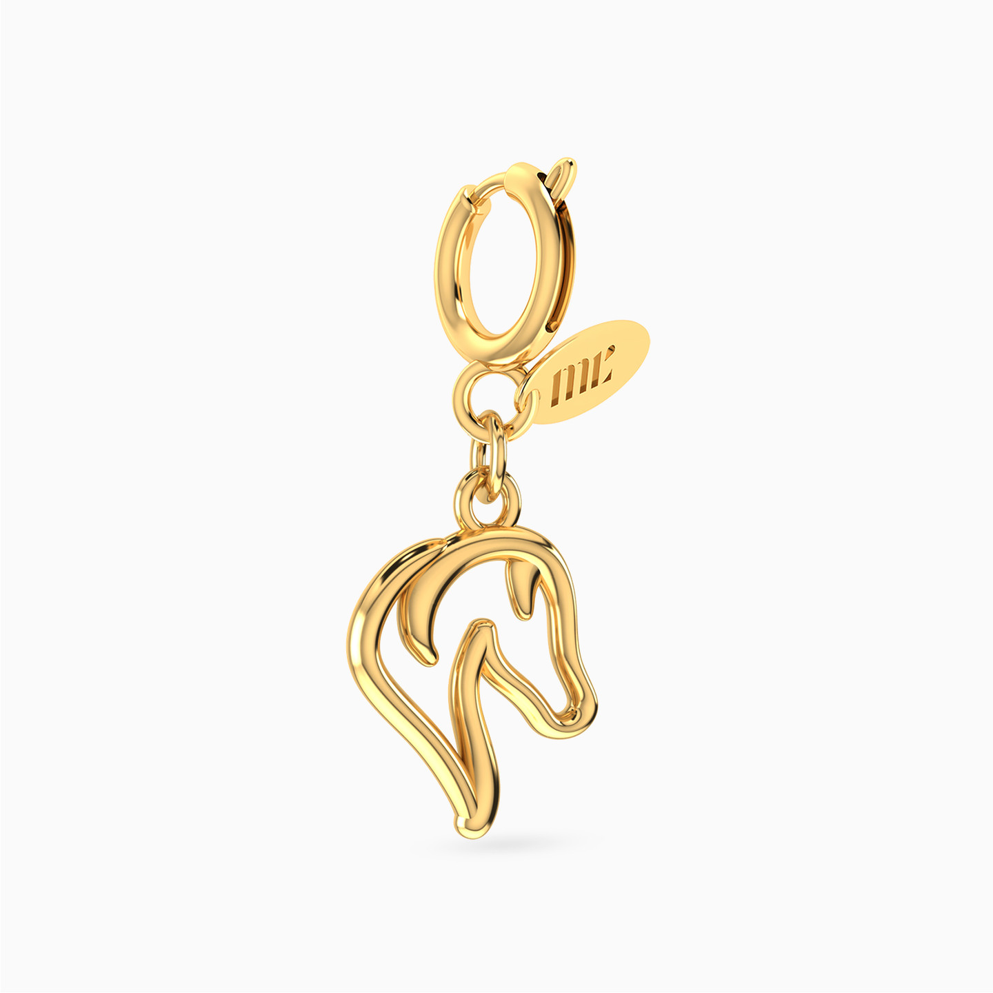 دلاية ذهب شكل حصان مفرغ عيار 14 قيراط - 3 دلاية ذهب شكل حصان مفرغ عيار 14 قيراط - 3