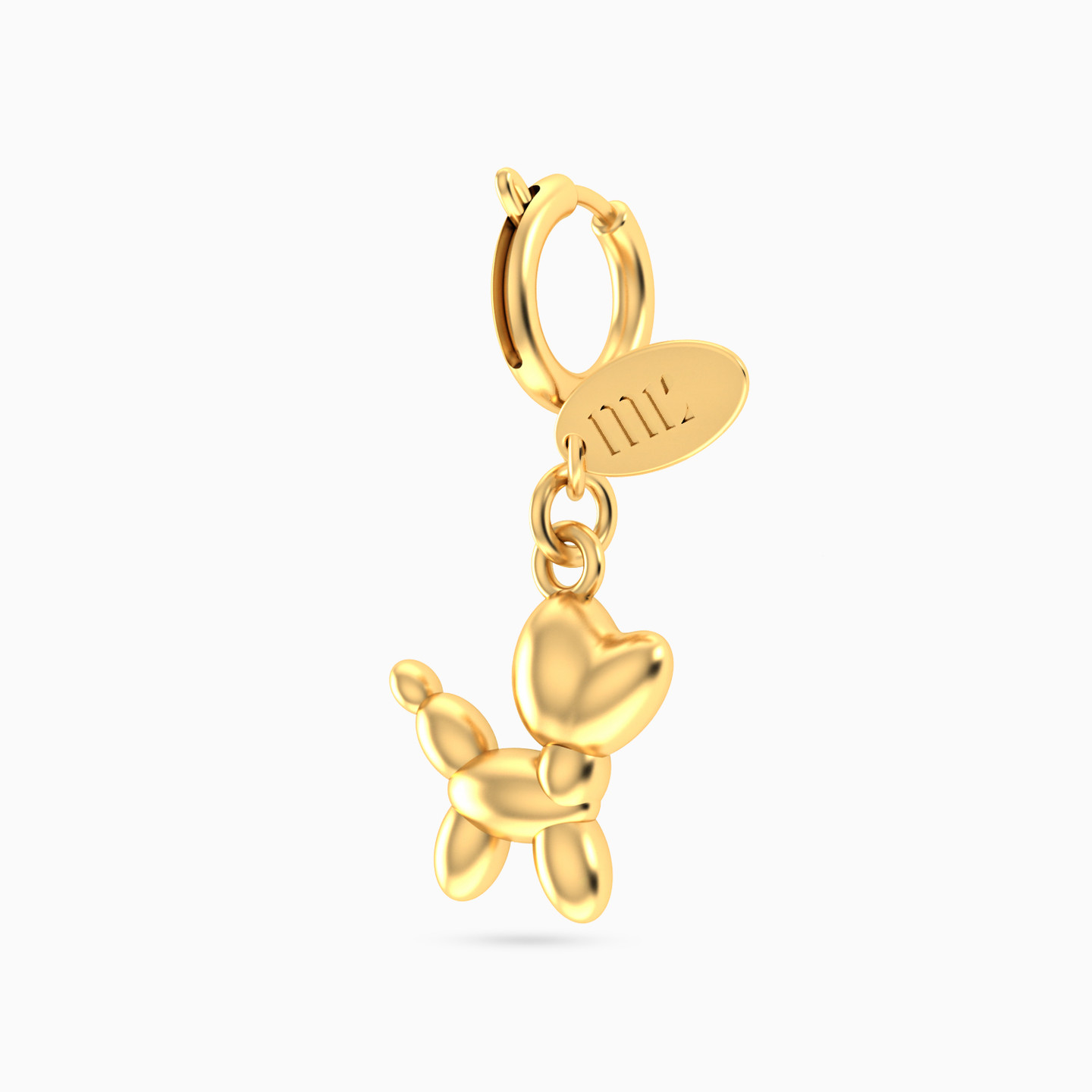 Balloon Dog Design Charm In 14K Gold - 2 Balloon Dog Design Charm In 14K Gold - 2