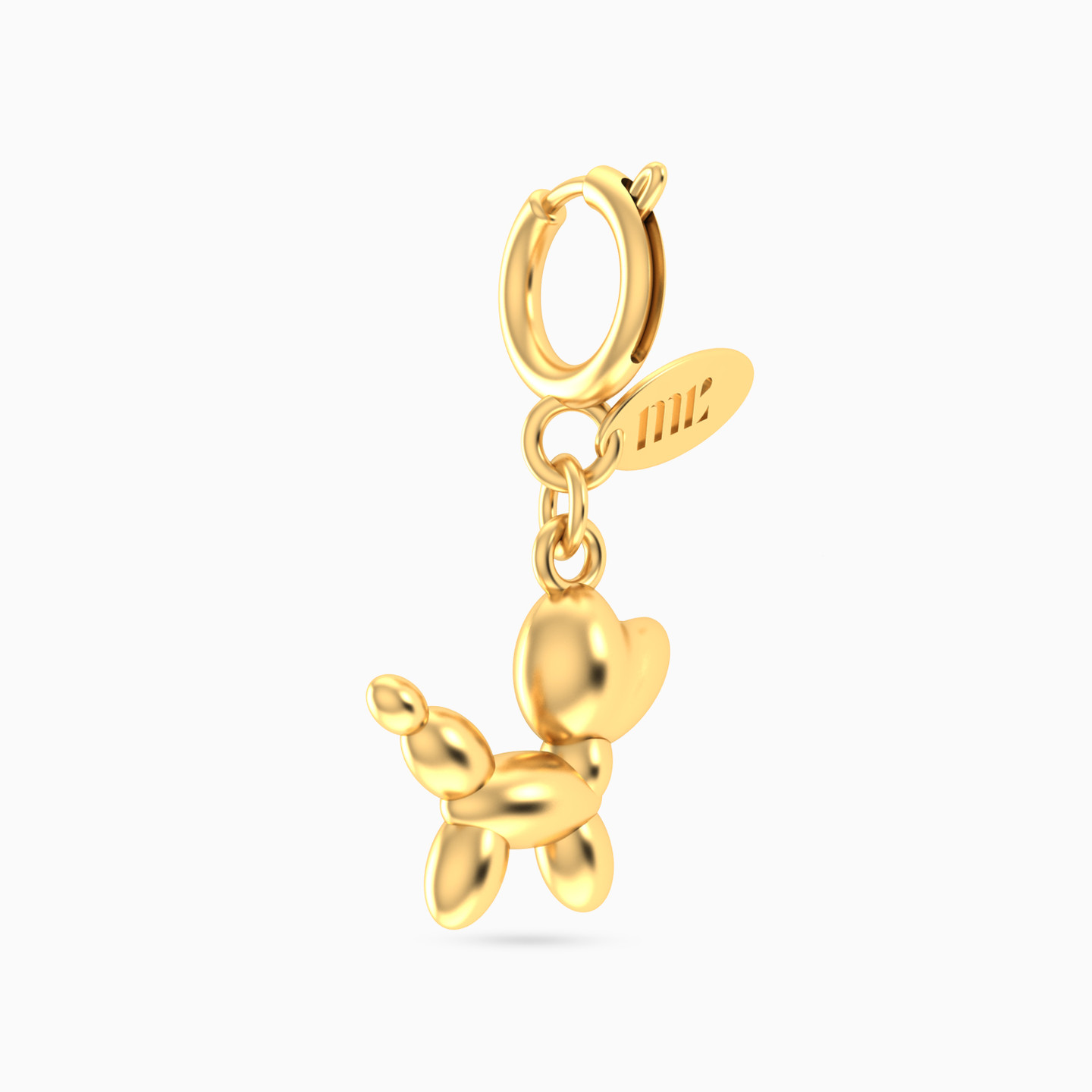 Balloon Dog Design Charm In 14K Gold - 3 Balloon Dog Design Charm In 14K Gold - 3