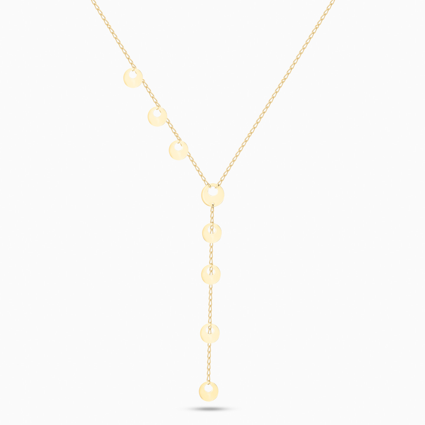 Circles Shaped Pendant with Chain in 18K Gold - 3 Circles Shaped Pendant with Chain in 18K Gold - 3