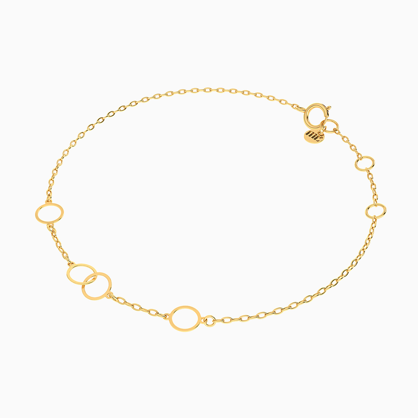 Chain Bracelet In 14K Gold - 3 Chain Bracelet In 14K Gold - 3