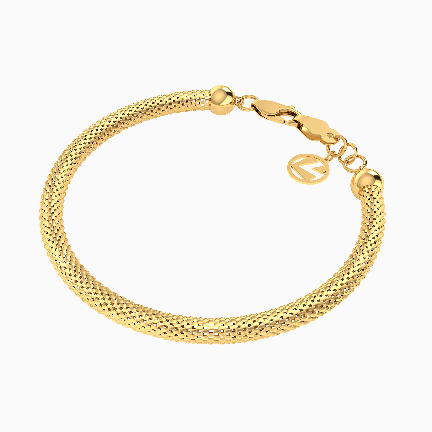 Textured Chain Bracelet In 18K Gold - 3 Textured Chain Bracelet In 18K Gold - 3