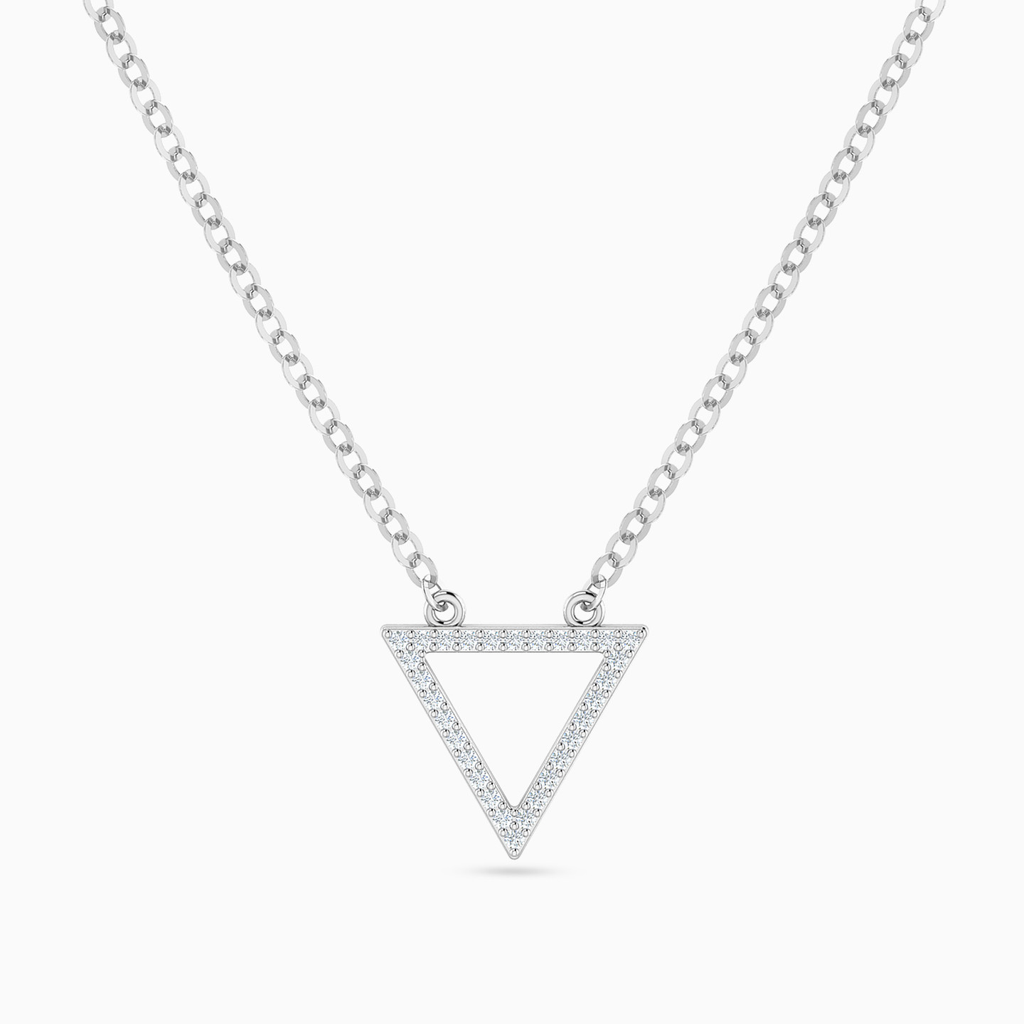 Triangle Diamonds Necklace in 14K Gold Triangle Diamonds Necklace in 14K Gold
