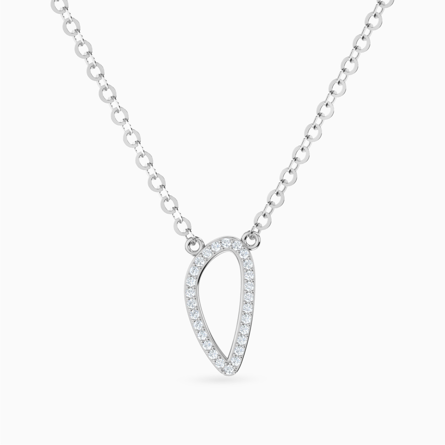 Asymmetrical Shape Diamonds Necklace in 14K Gold Asymmetrical Shape Diamonds Necklace in 14K Gold