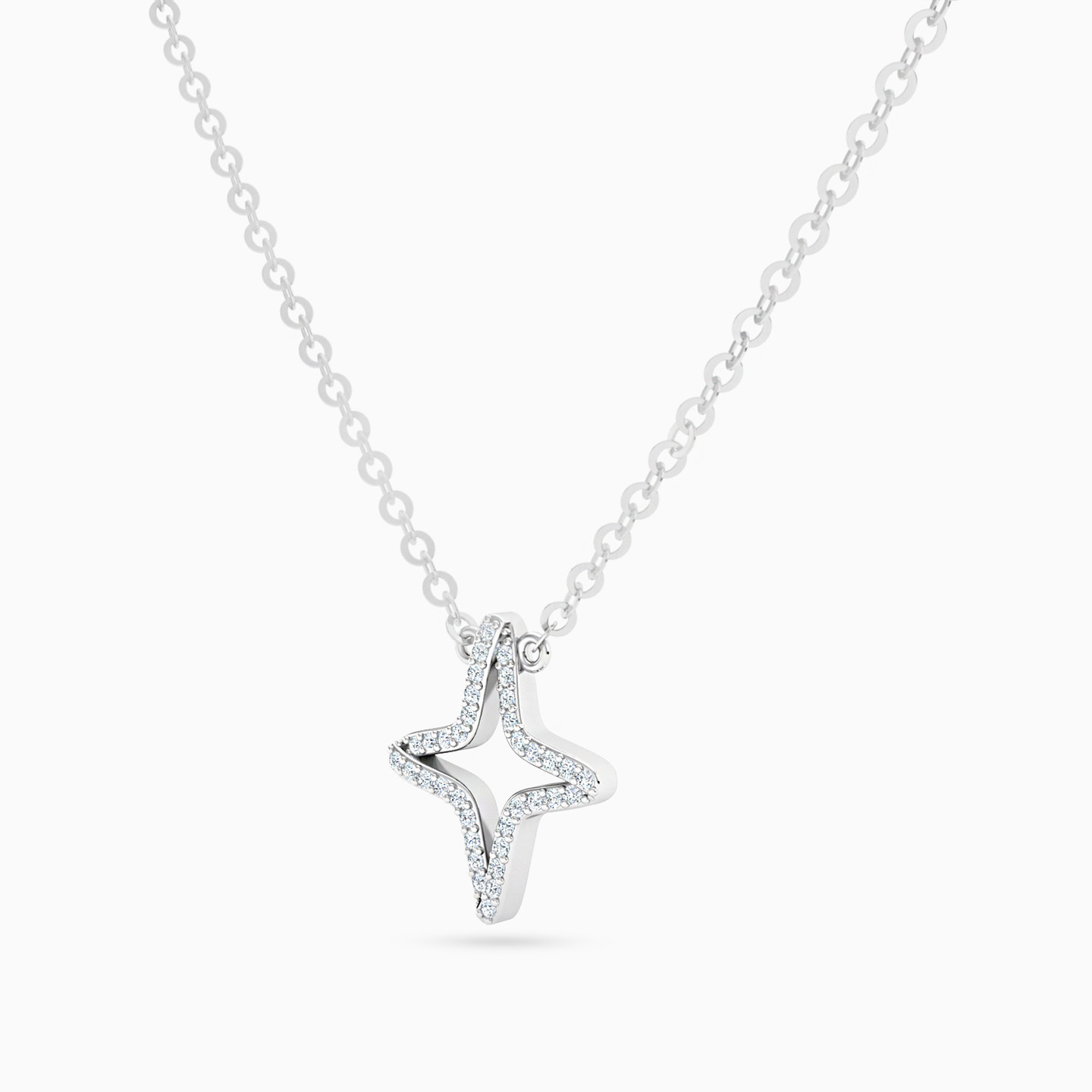 Star Diamonds Necklace in 14K Gold - 2 Star Diamonds Necklace in 14K Gold - 2