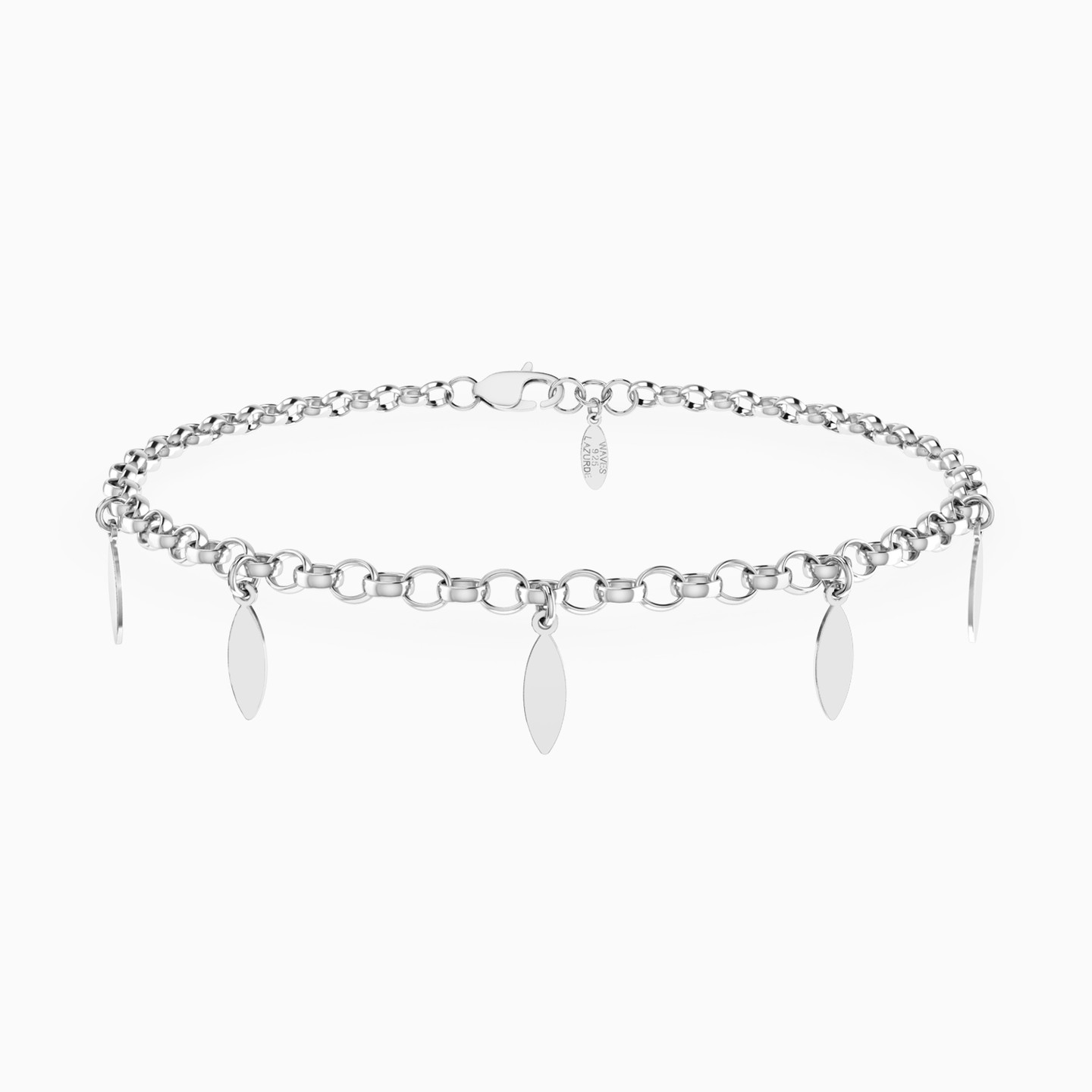 Leaves Chain Bracelet In Silver Leaves Chain Bracelet In Silver