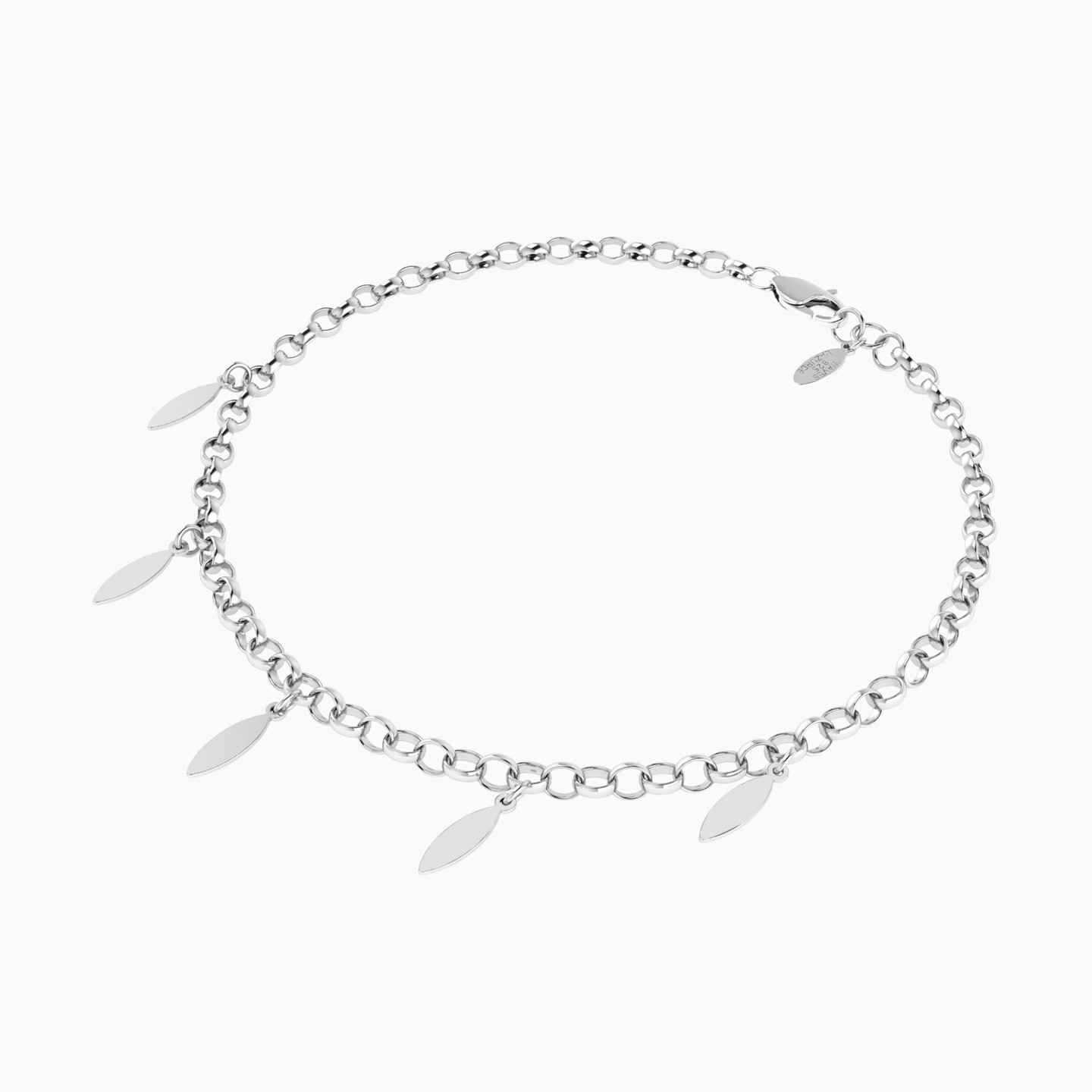 Leaves Chain Bracelet In Silver - 3 Leaves Chain Bracelet In Silver - 3