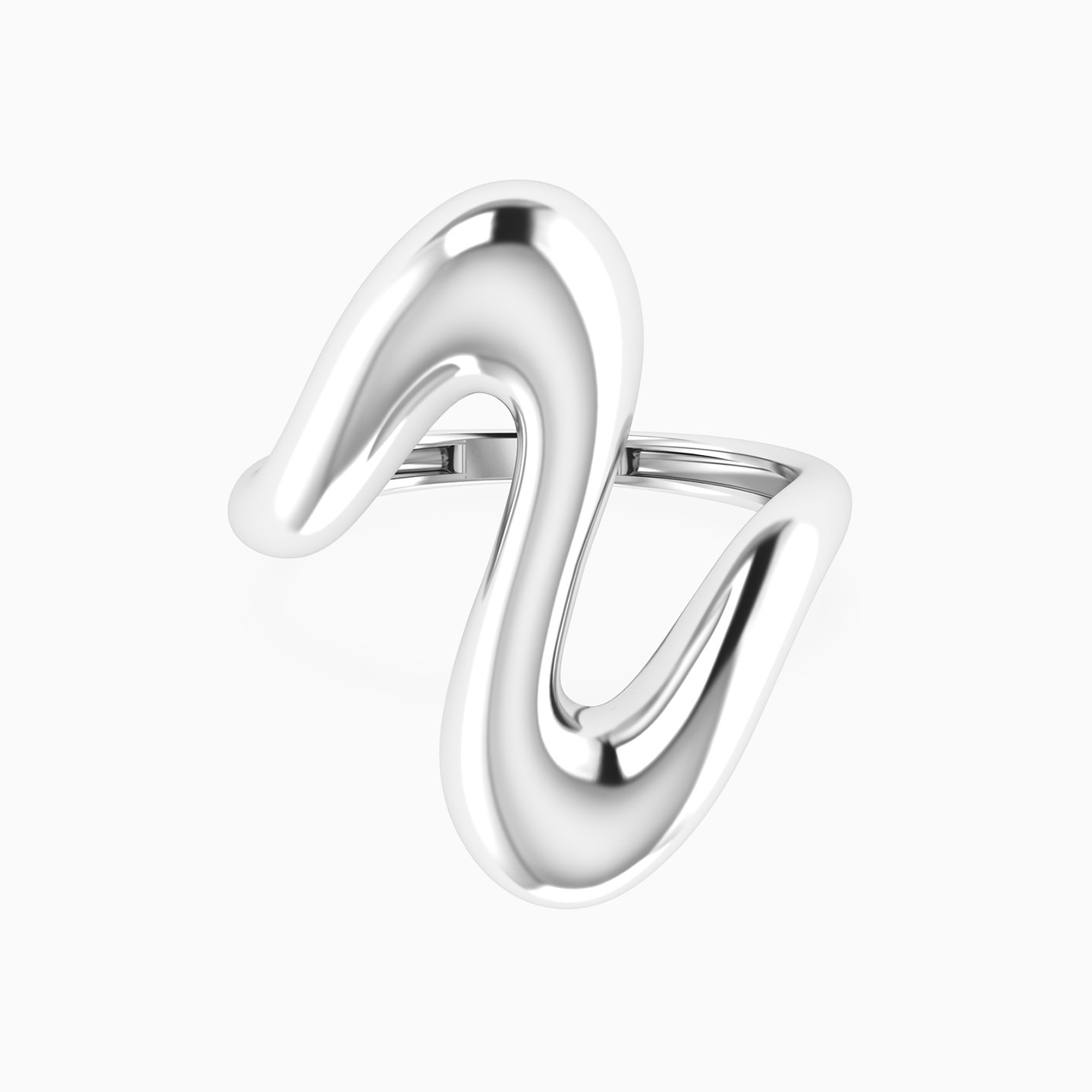 Wave Shape Ring In Silver Wave Shape Ring In Silver
