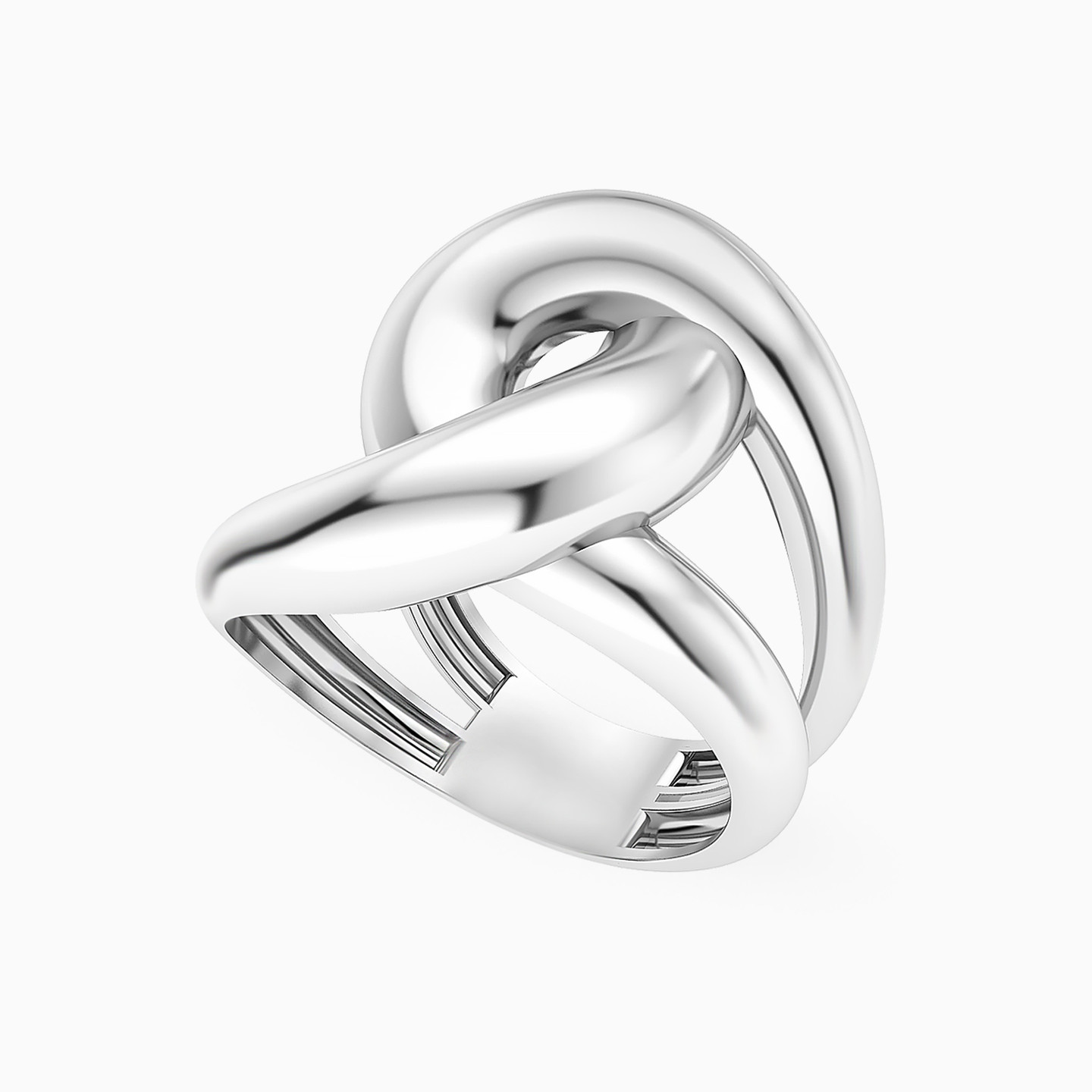 Interlocking Ring In Silver - 2 Interlocking Ring In Silver - 2