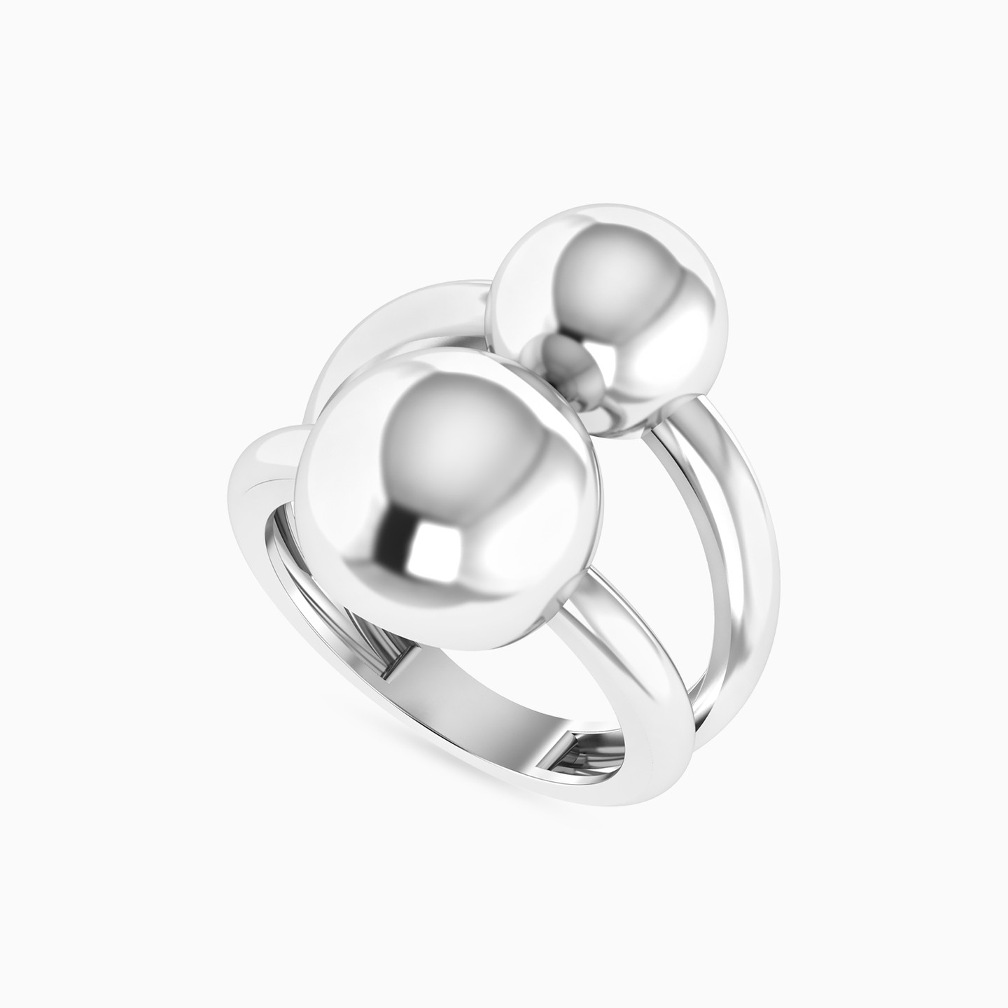 خاتم شكل دائري من الفضة - 3 خاتم شكل دائري من الفضة - 3