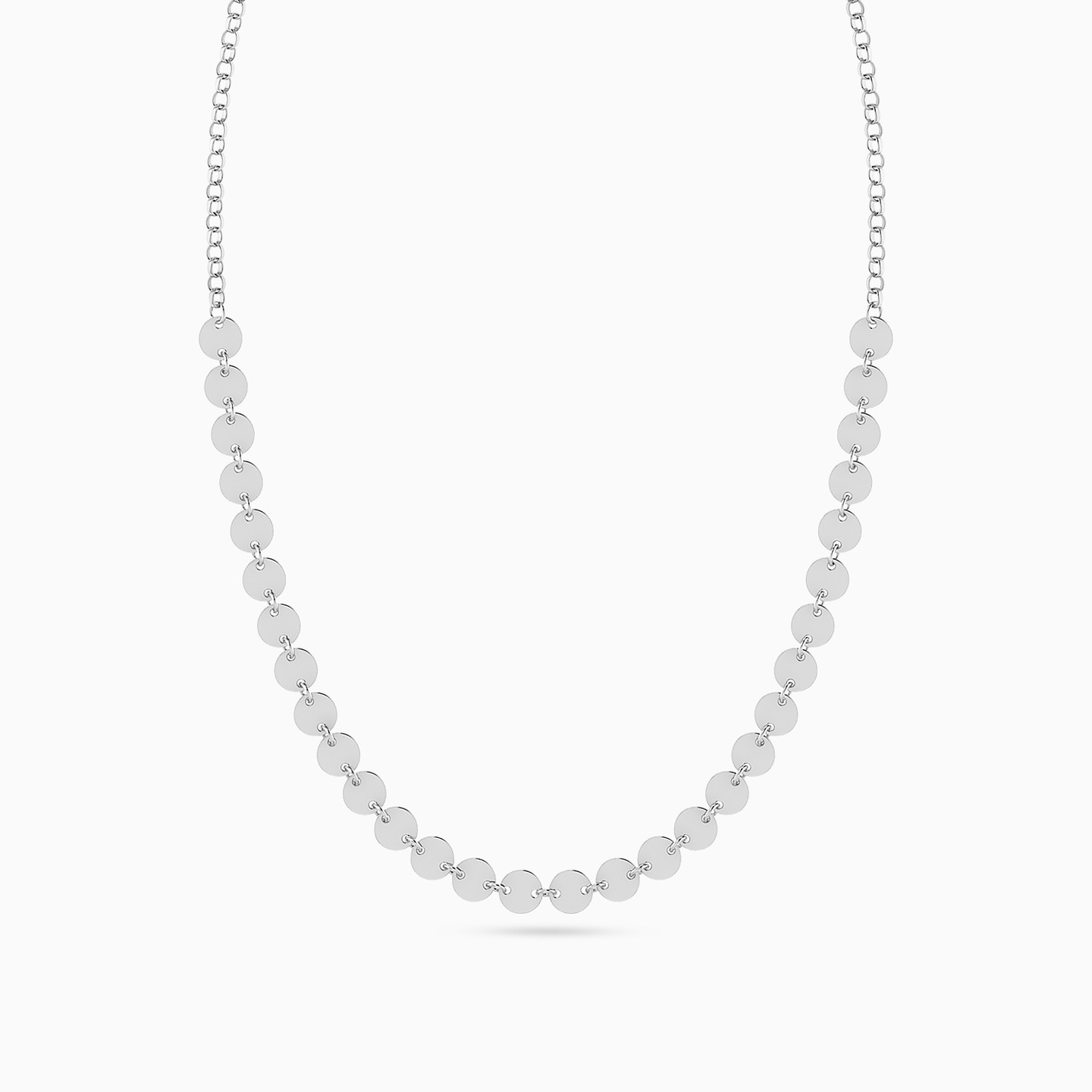 Circular Shape Necklace In Silver - 3 Circular Shape Necklace In Silver - 3