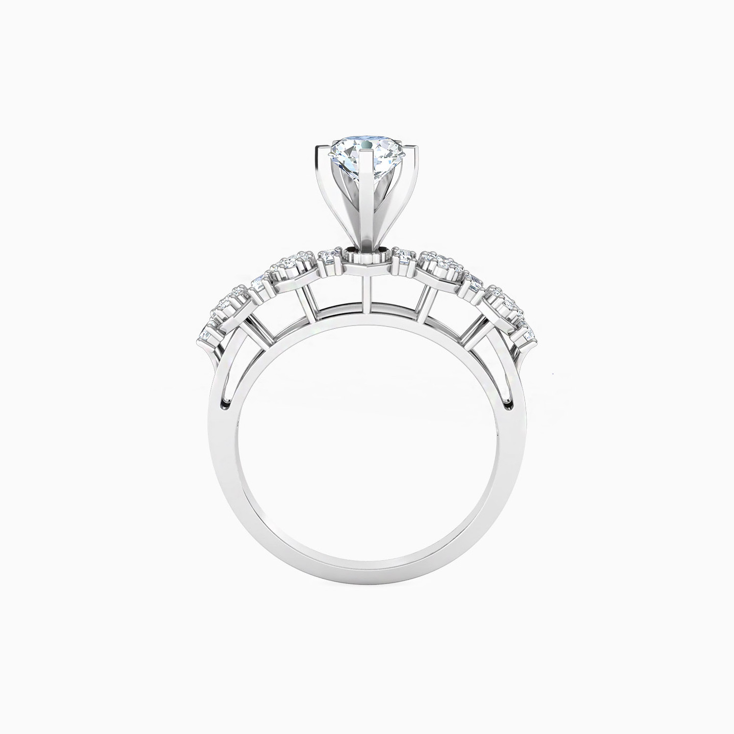 Circle Diamond Ring in 18K Gold - 3 Circle Diamond Ring in 18K Gold - 3