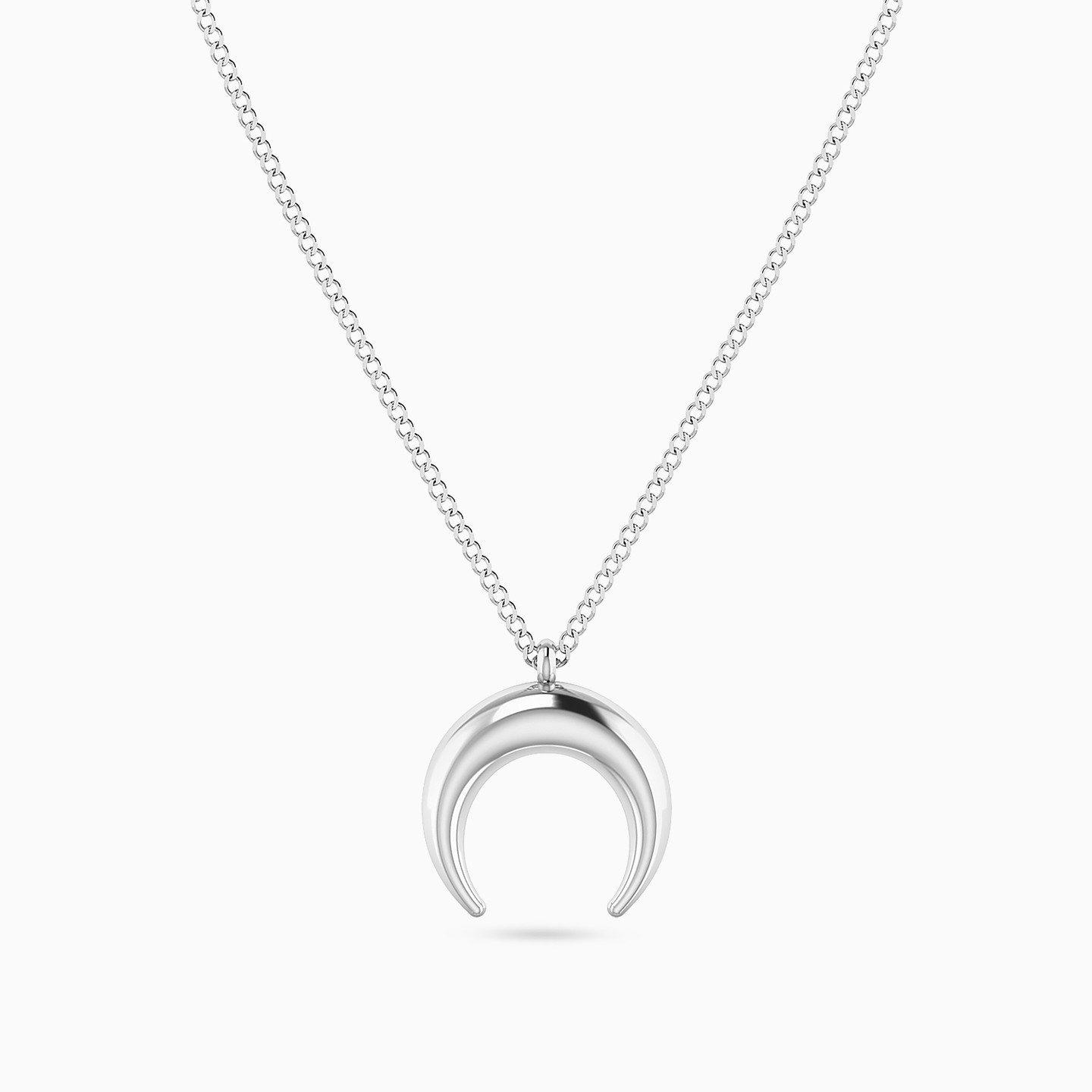 Crescent Necklace In Silver - 3 Crescent Necklace In Silver - 3