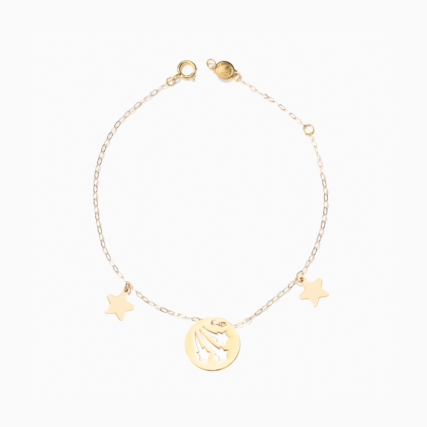 أسورة بسلسلة ذهب عيار 18 قيراط شكل نجوم أسورة بسلسلة ذهب عيار 18 قيراط شكل نجوم