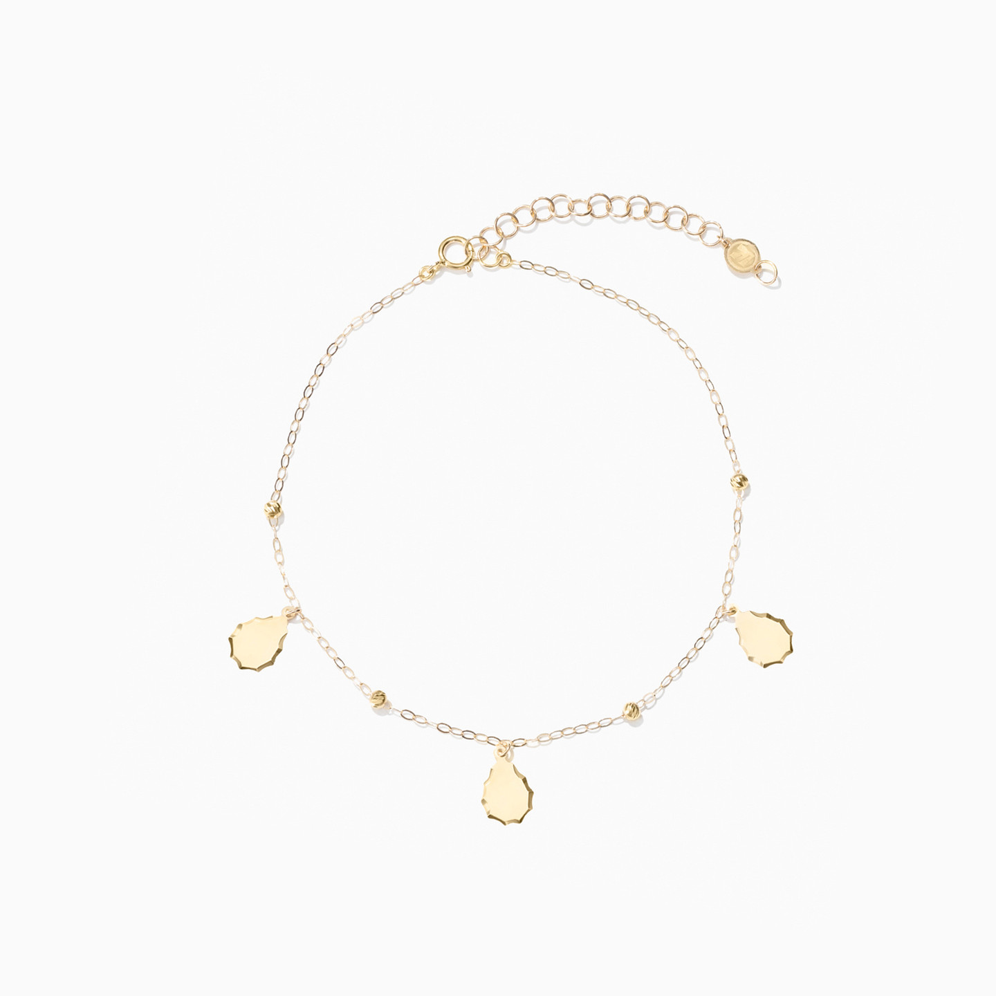 Teardrops Shaped Chain Bracelet in 18K Gold Teardrops Shaped Chain Bracelet in 18K Gold