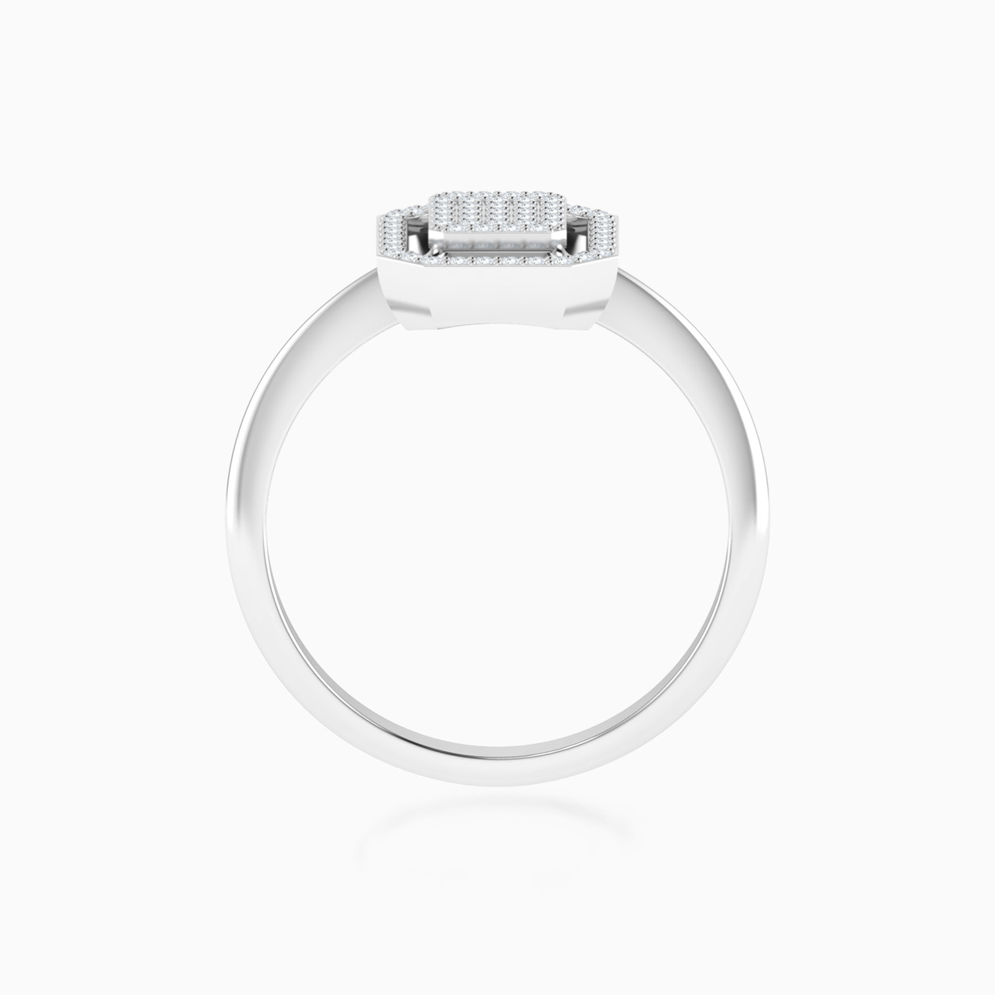 خاتم ذهب شكل مستطيل عيار 18 قيراط - 4 خاتم ذهب شكل مستطيل عيار 18 قيراط - 4