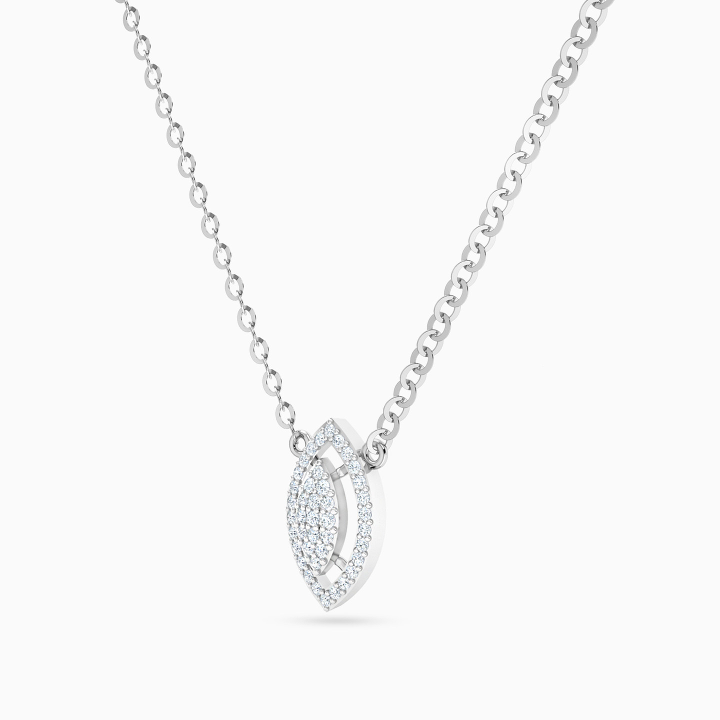 Marquise Necklace in 18K Gold - 2 Marquise Necklace in 18K Gold - 2