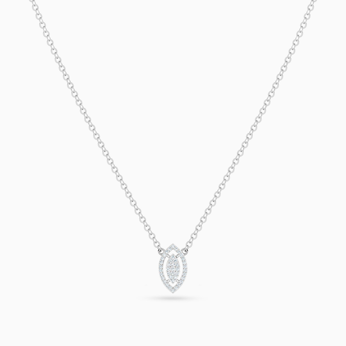 Marquise Necklace in 18K Gold - 3 Marquise Necklace in 18K Gold - 3