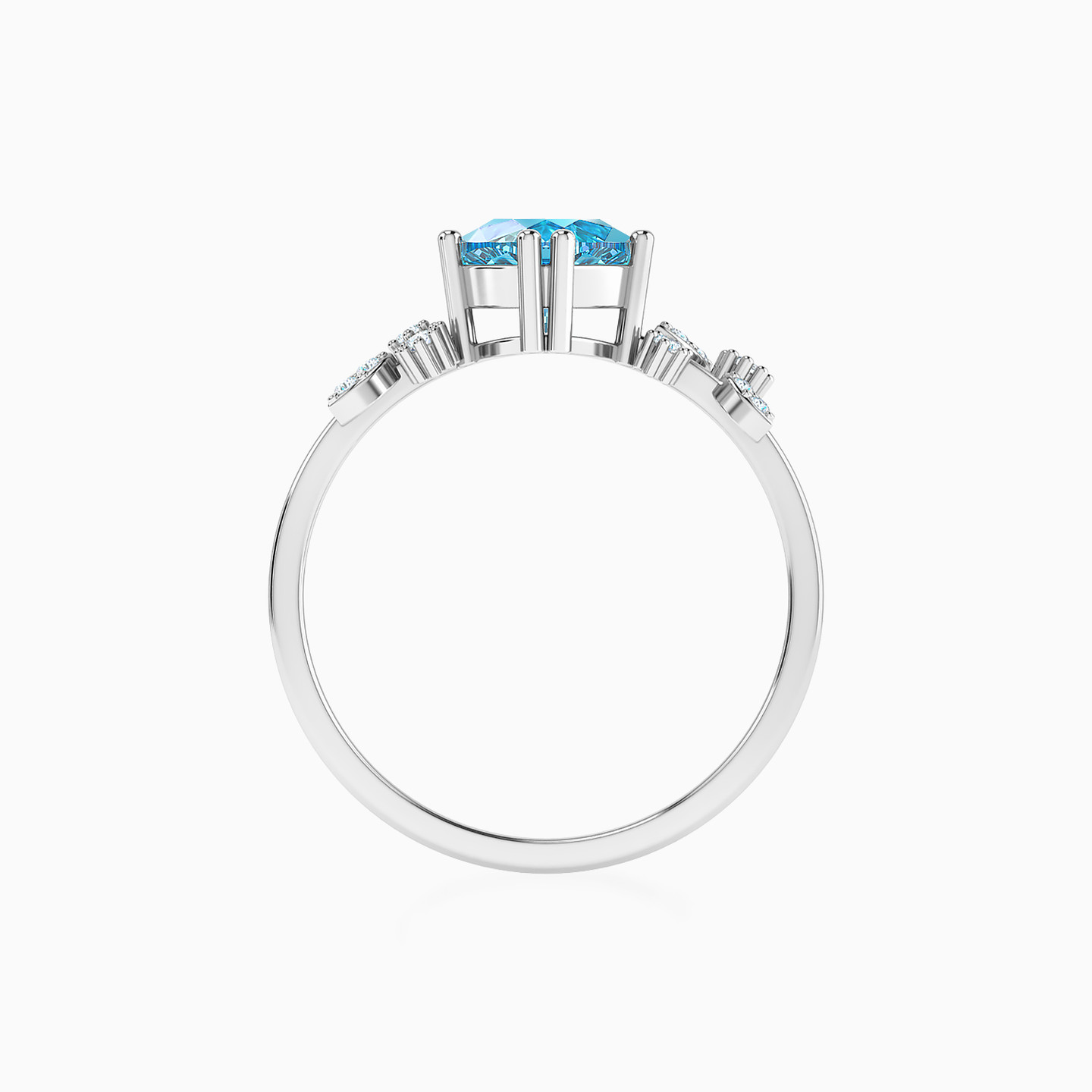 Circle Diamond & Colored Stones Ring in 18K Gold - 5