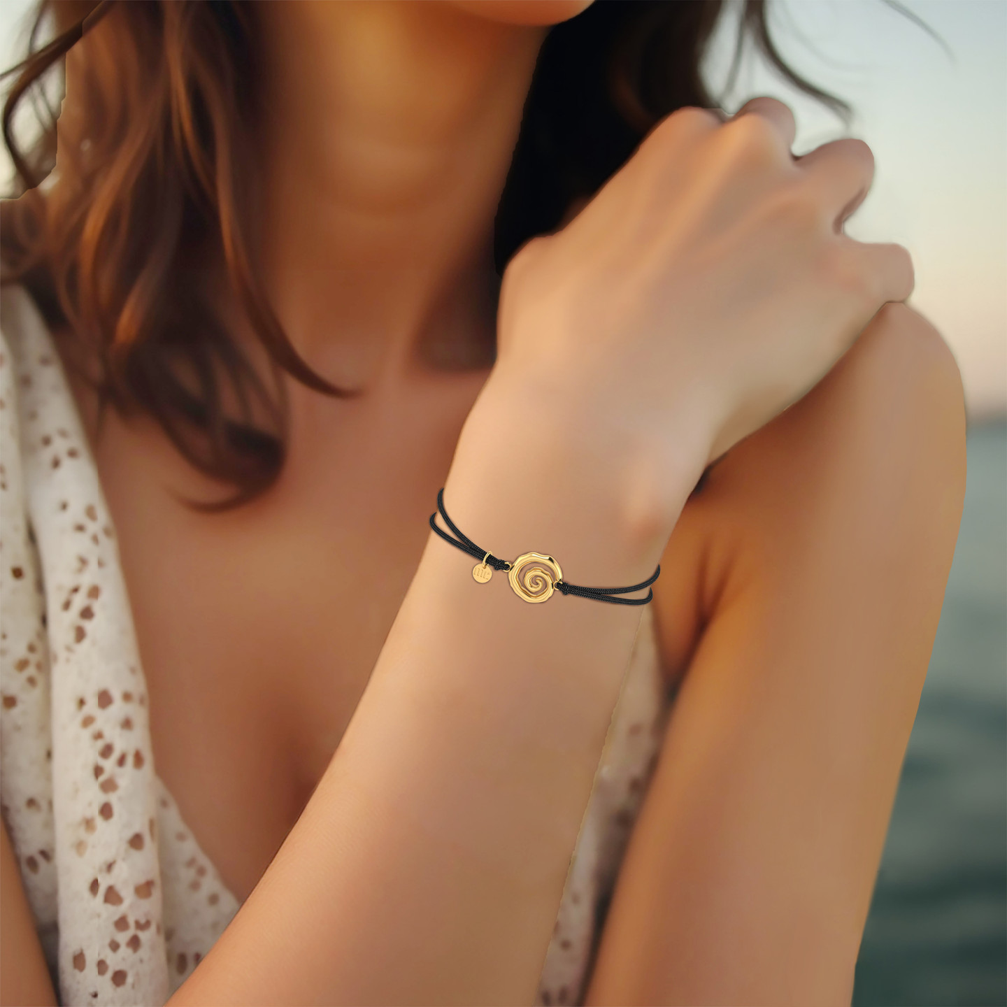 أسورة حبل شكل دوامة ذهب عيار 14 قيراط - 2 أسورة حبل شكل دوامة ذهب عيار 14 قيراط - 2