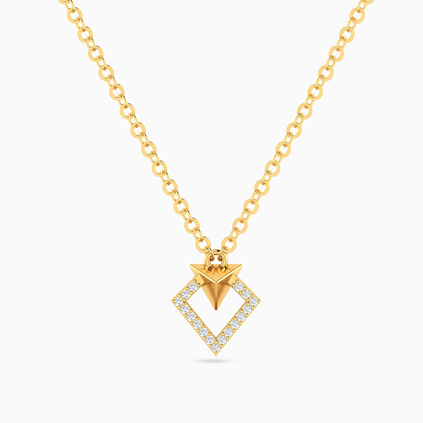 Jewel Diamond Necklace In 18K Gold