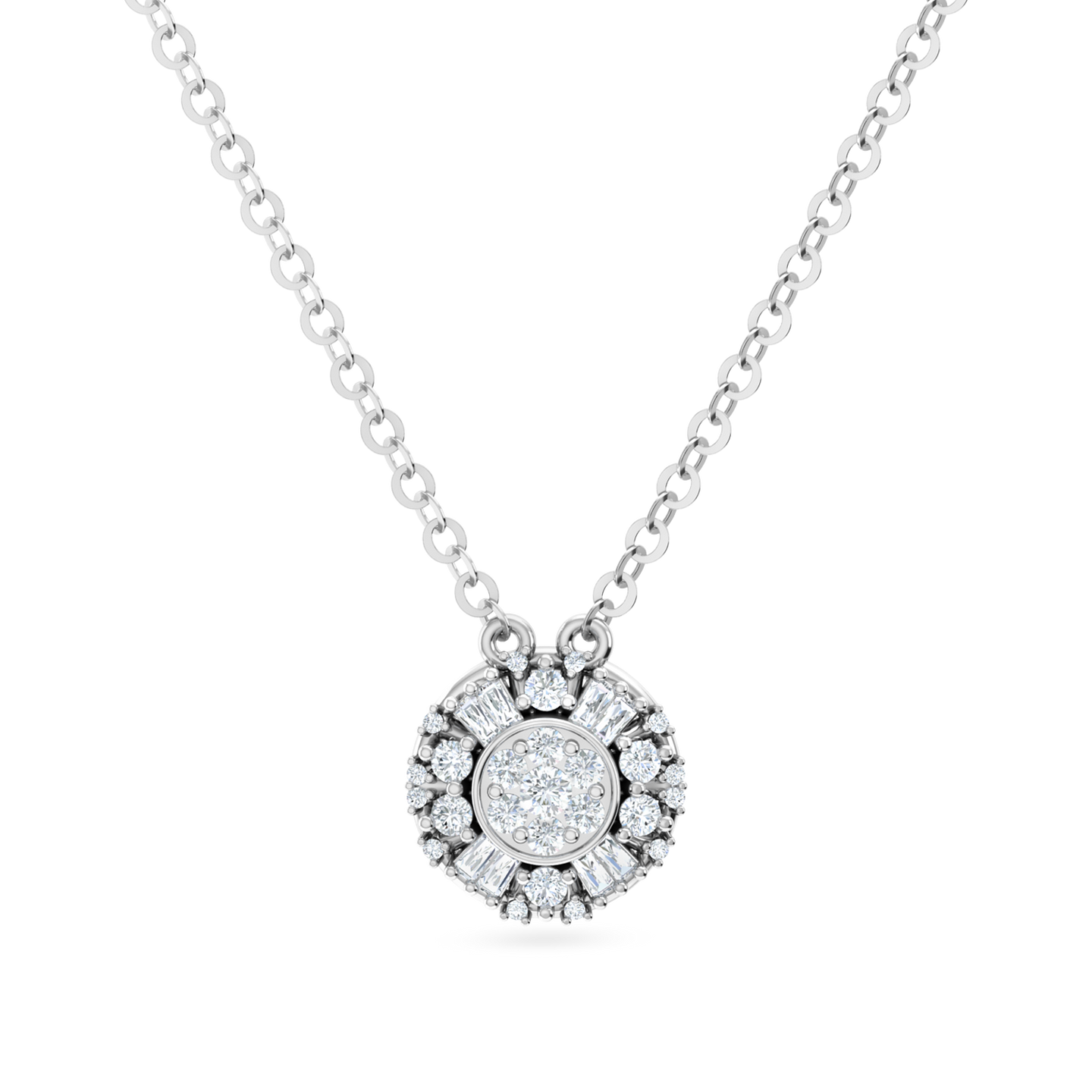 Circle Diamond Necklace In 18K Gold Circle Diamond Necklace In 18K Gold