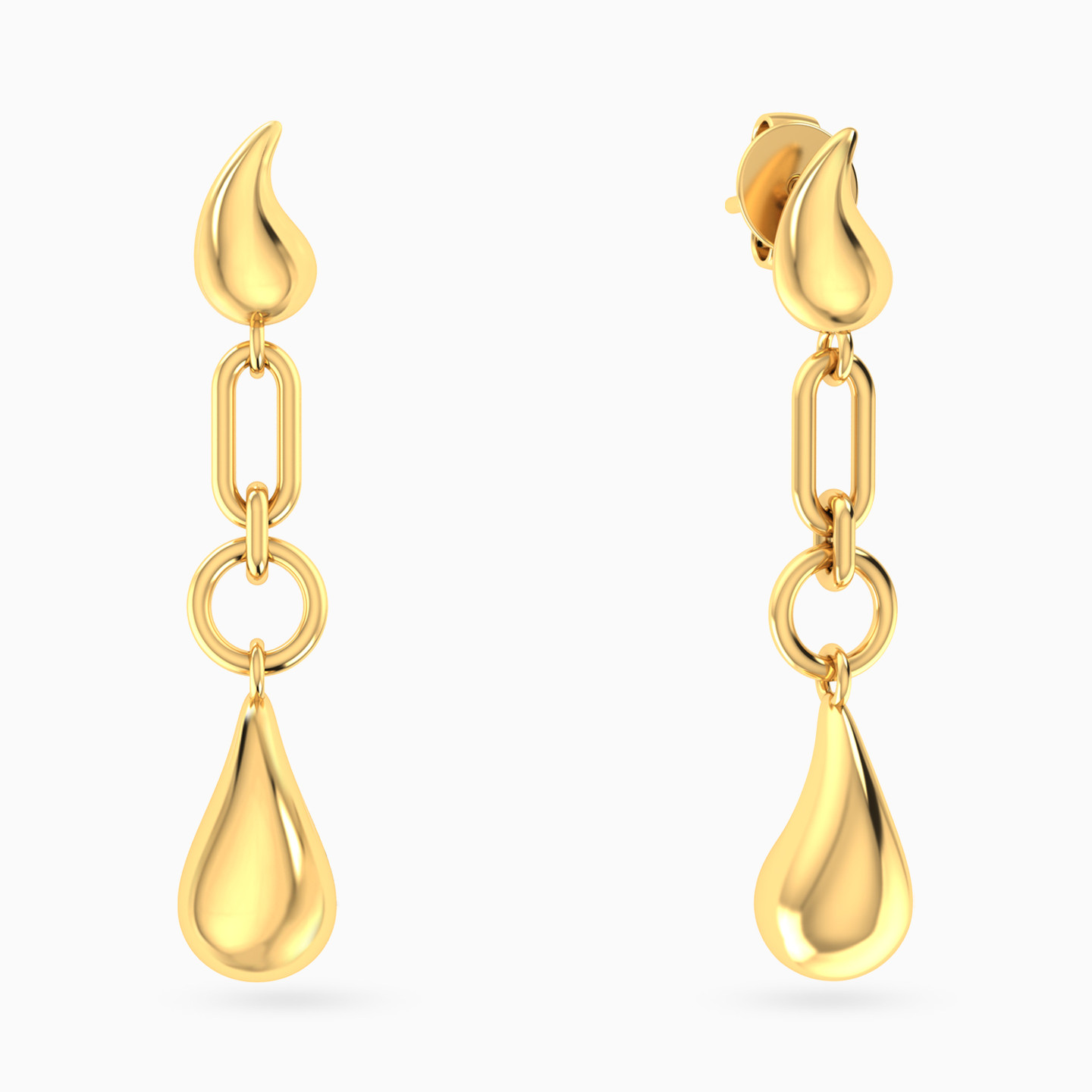 Teardrop Drop Earrings In 18K Gold Teardrop Drop Earrings In 18K Gold